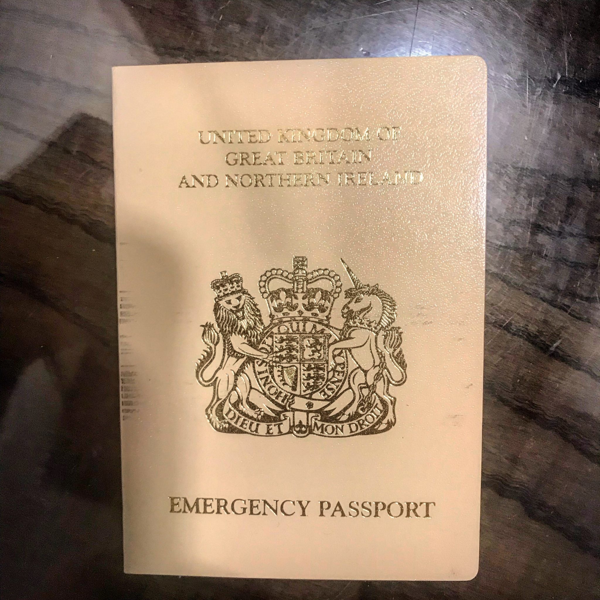 Emergency British passport