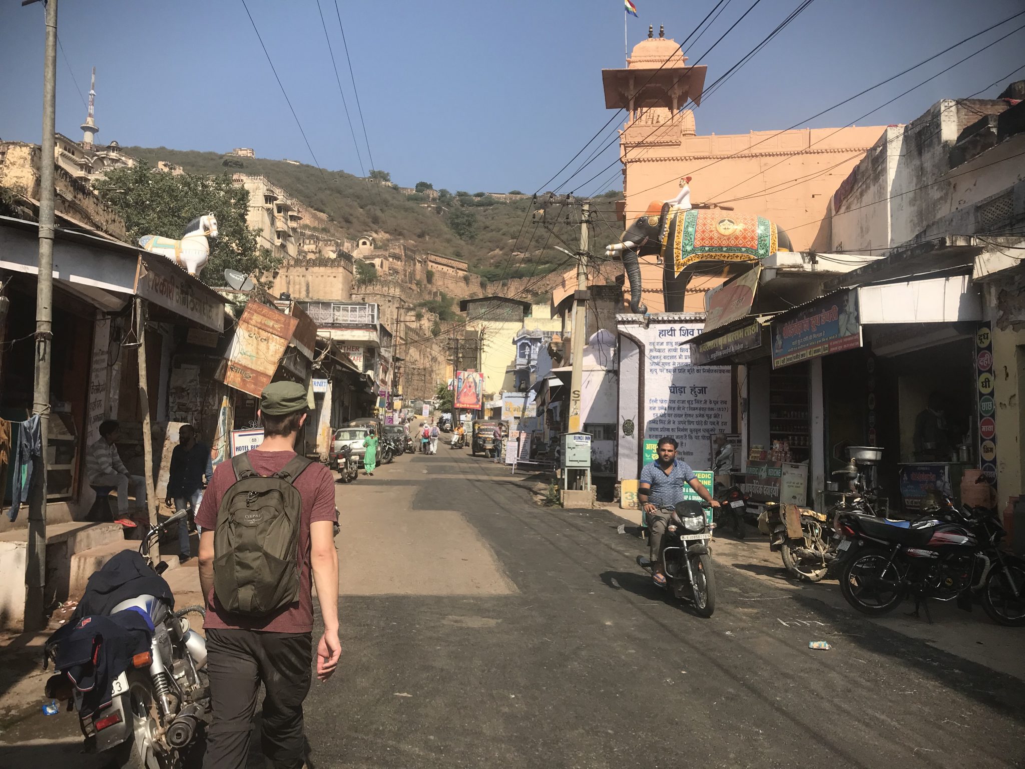 The backpacker district of Bundi