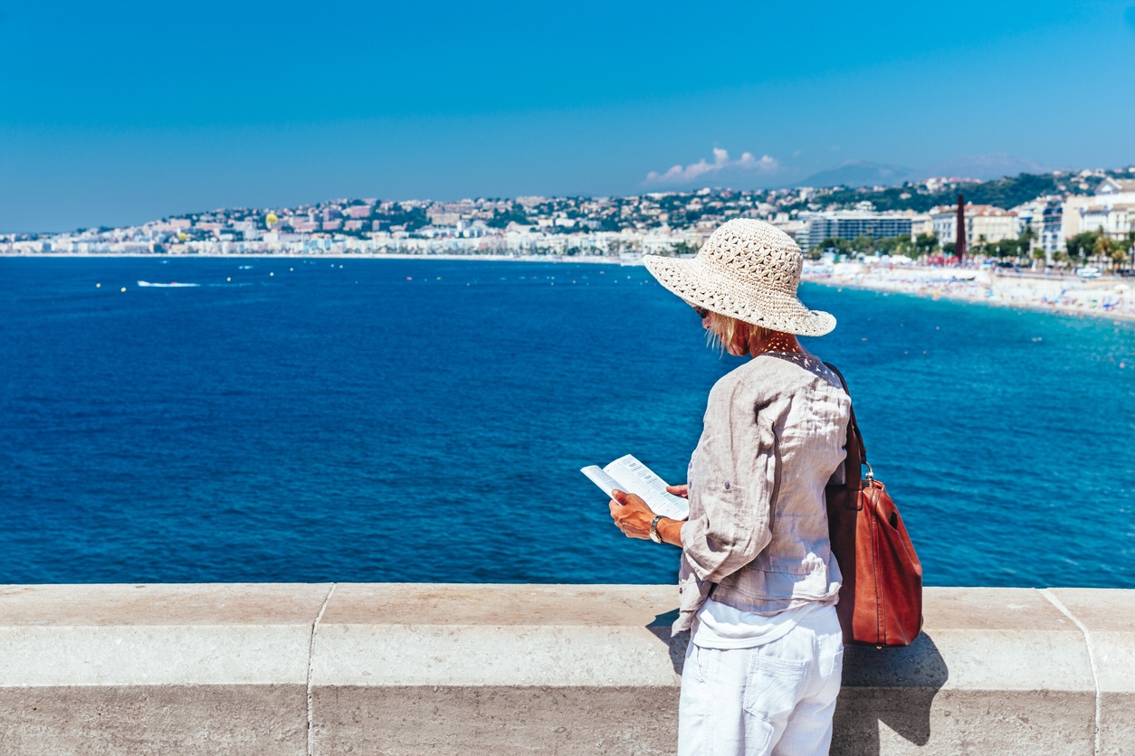 Woman reading a book