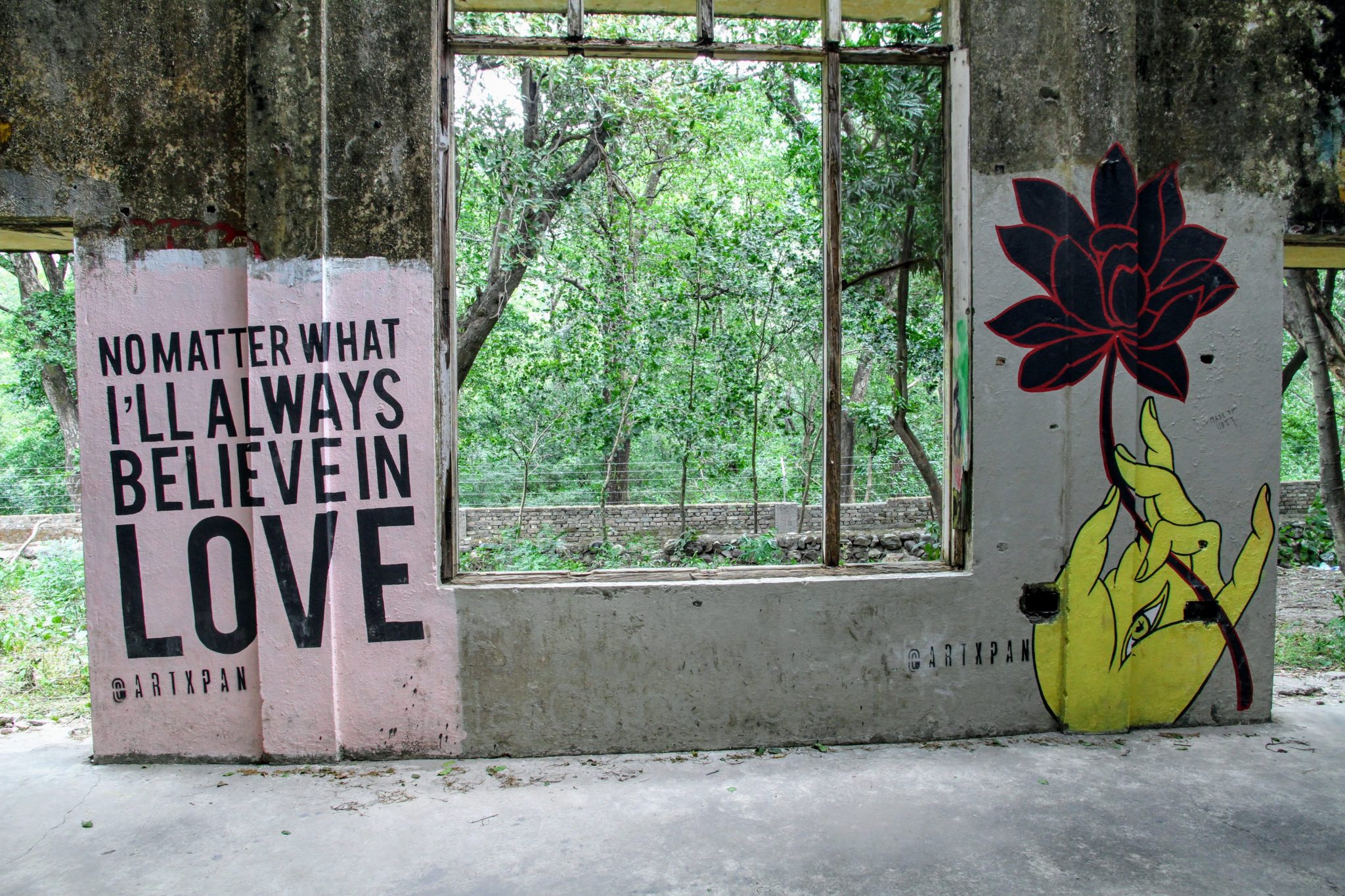 I'll Always Believe in Love graffiti, The Beatles Ashram, Rishikesh