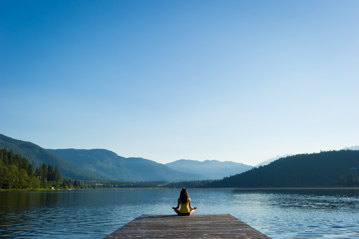 Yoga pose in nature