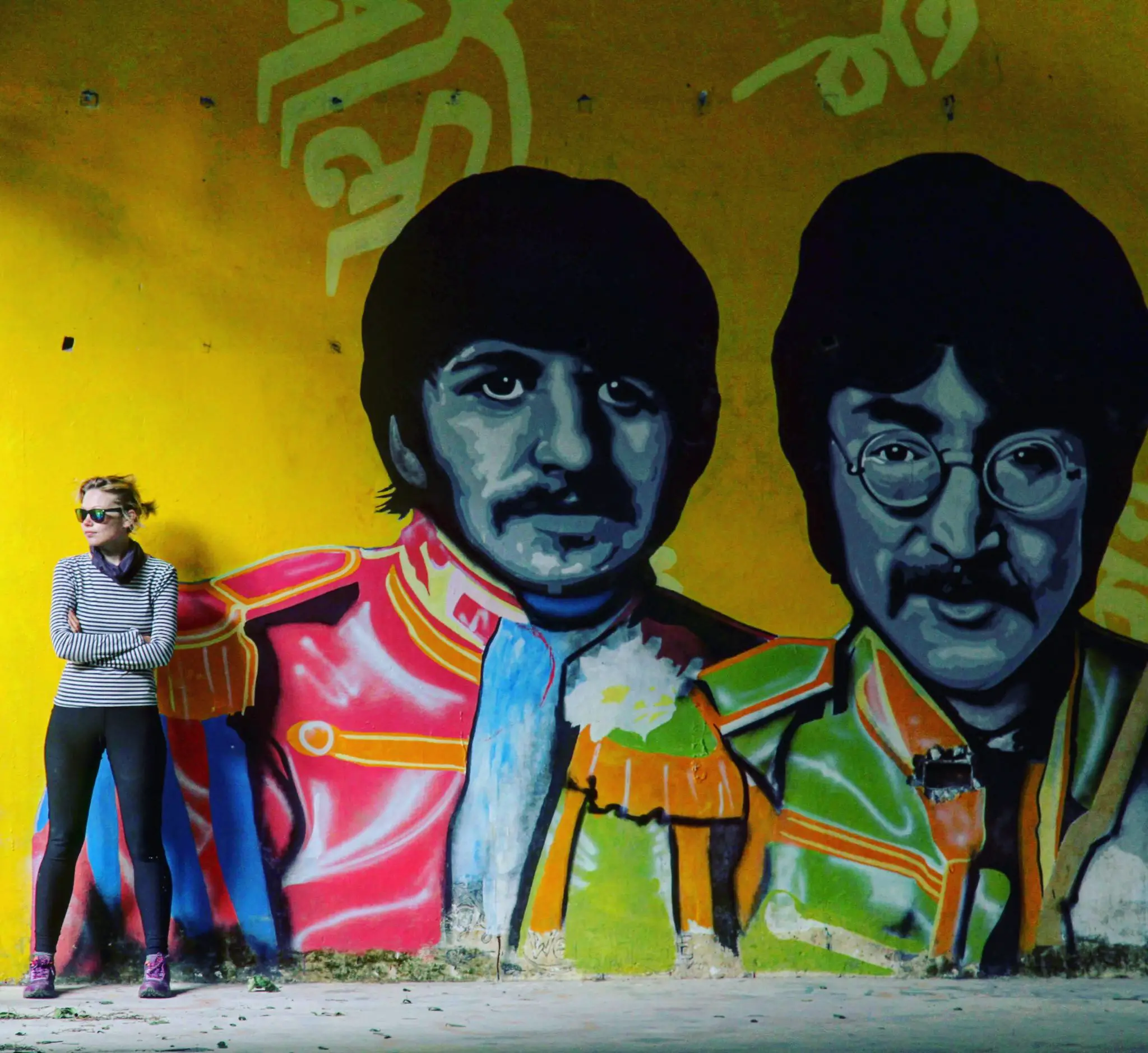 George and John graffiti, The Beatles Ashram, Rishikesh