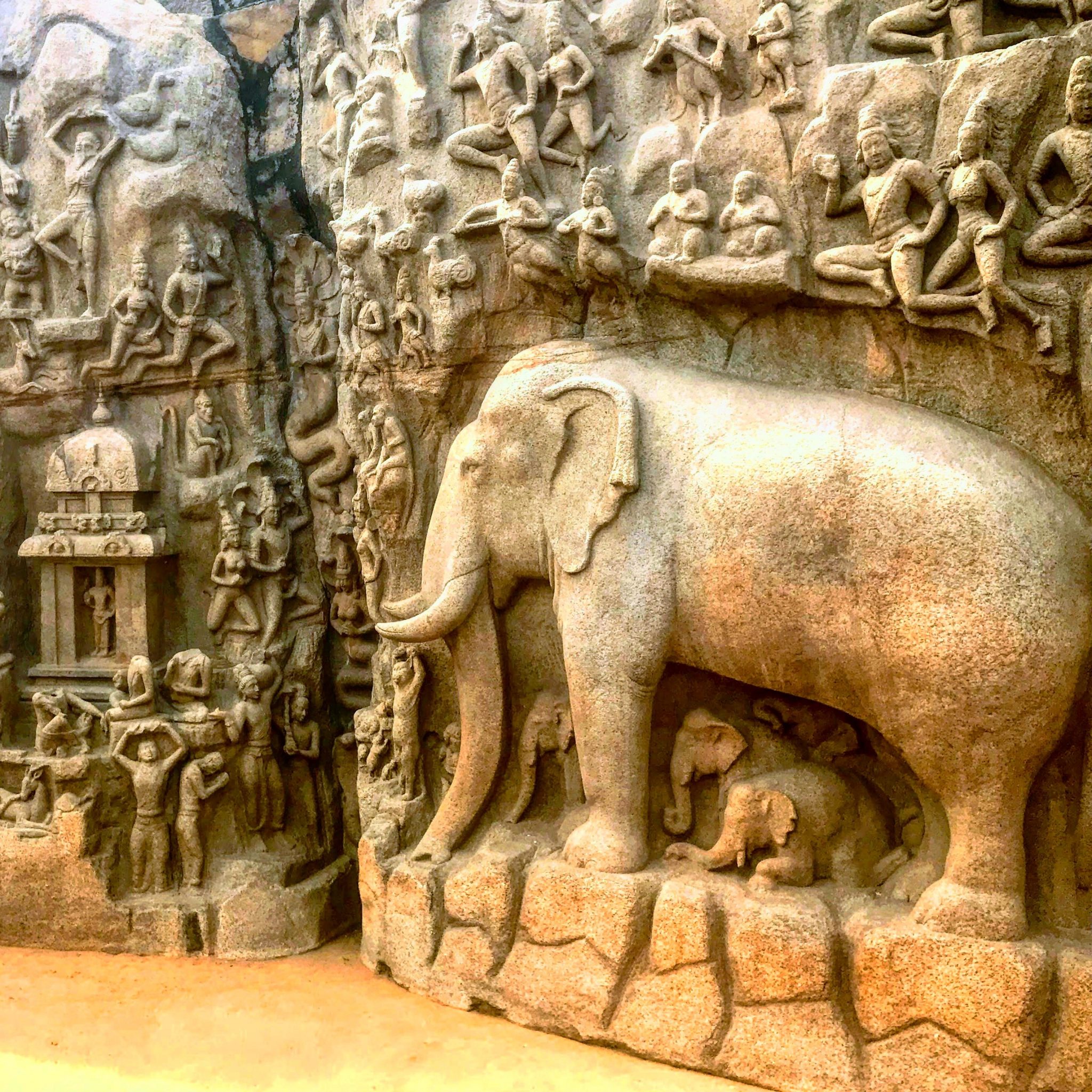 Arjuna's Penance/Descent of the Ganges, Mahabalipuram, South India