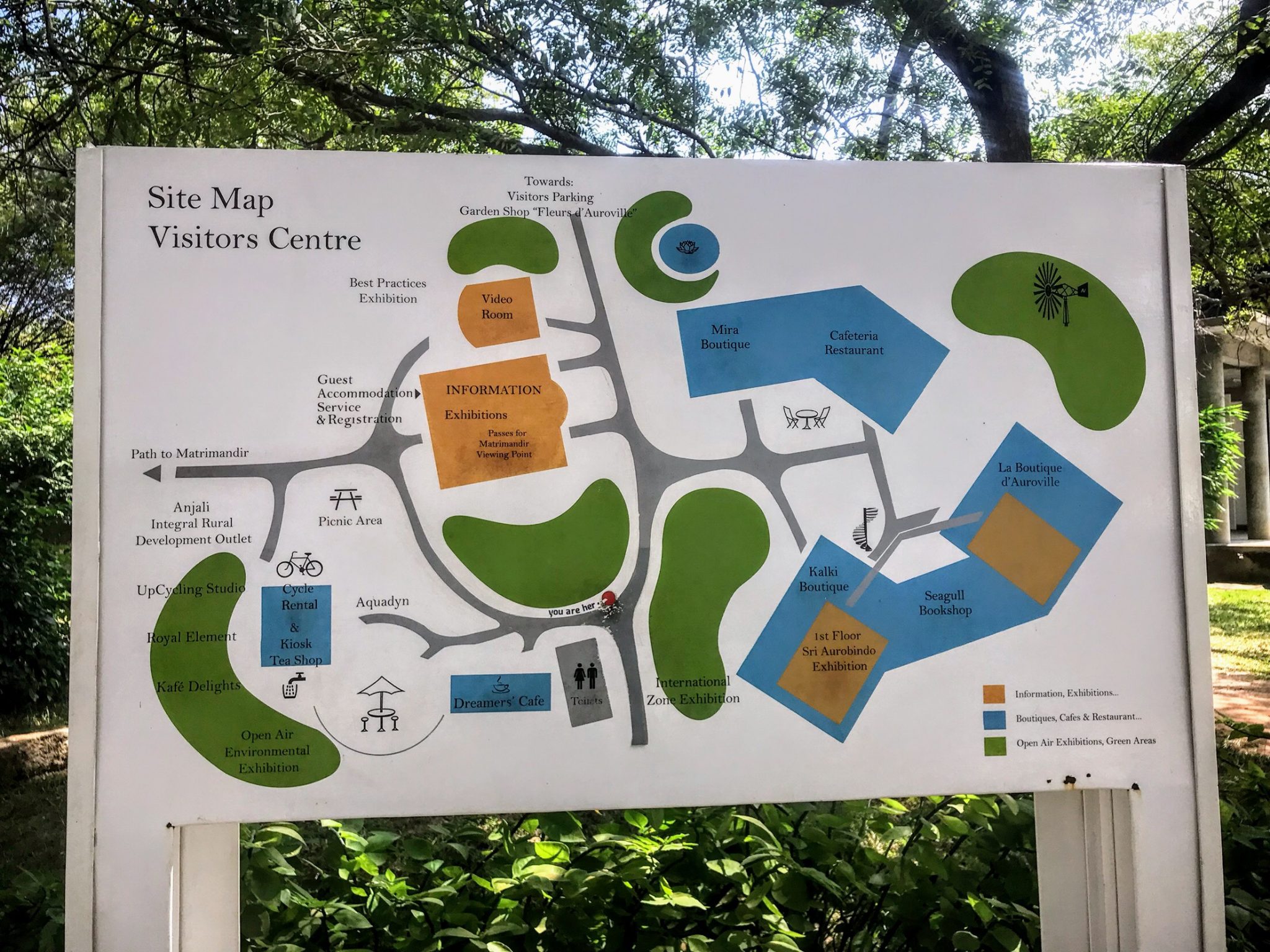 Map of Auroville, Pondicherry