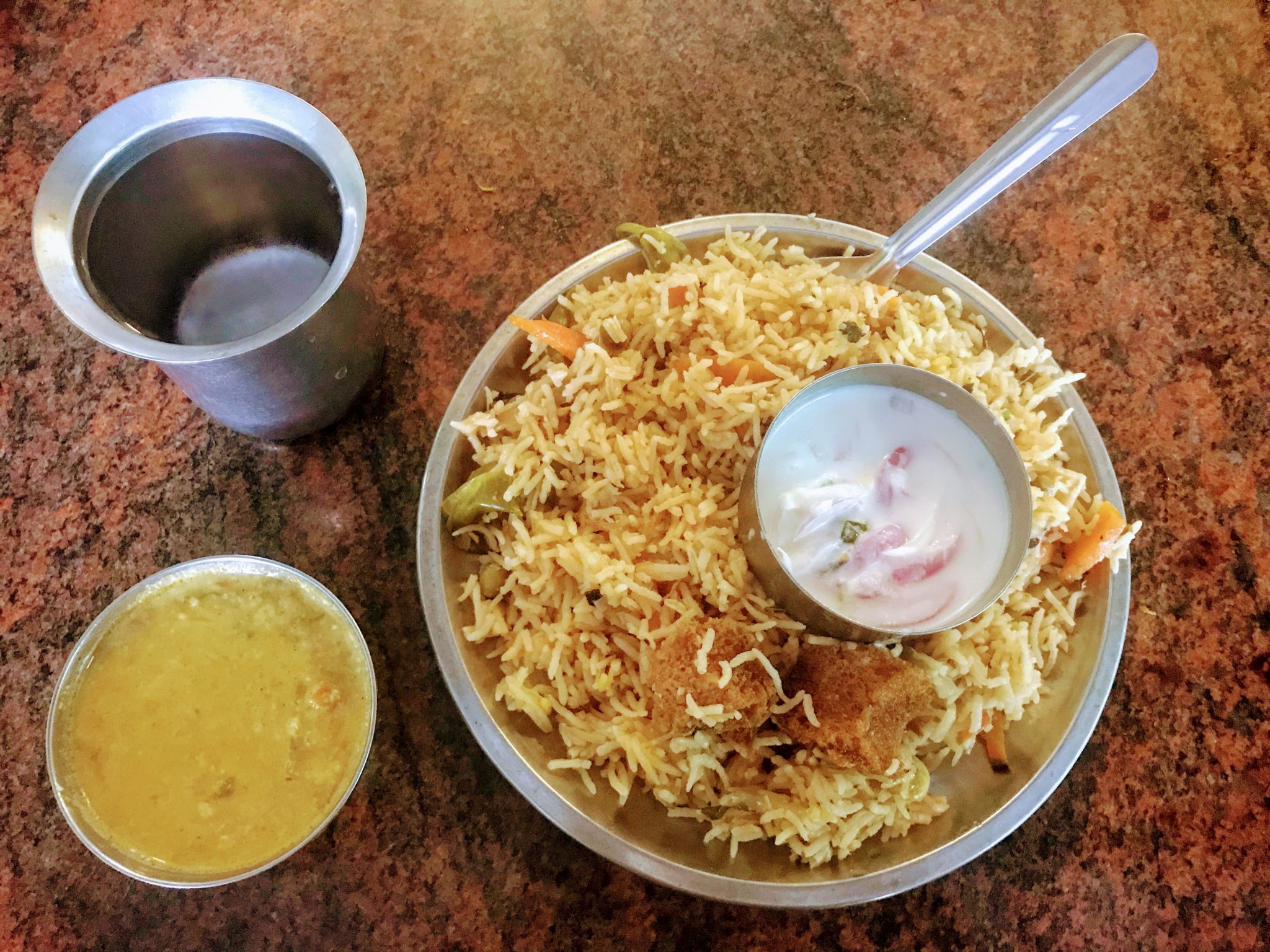 Biriyani at Indian Coffee House from Life of Pi, Pondicherry