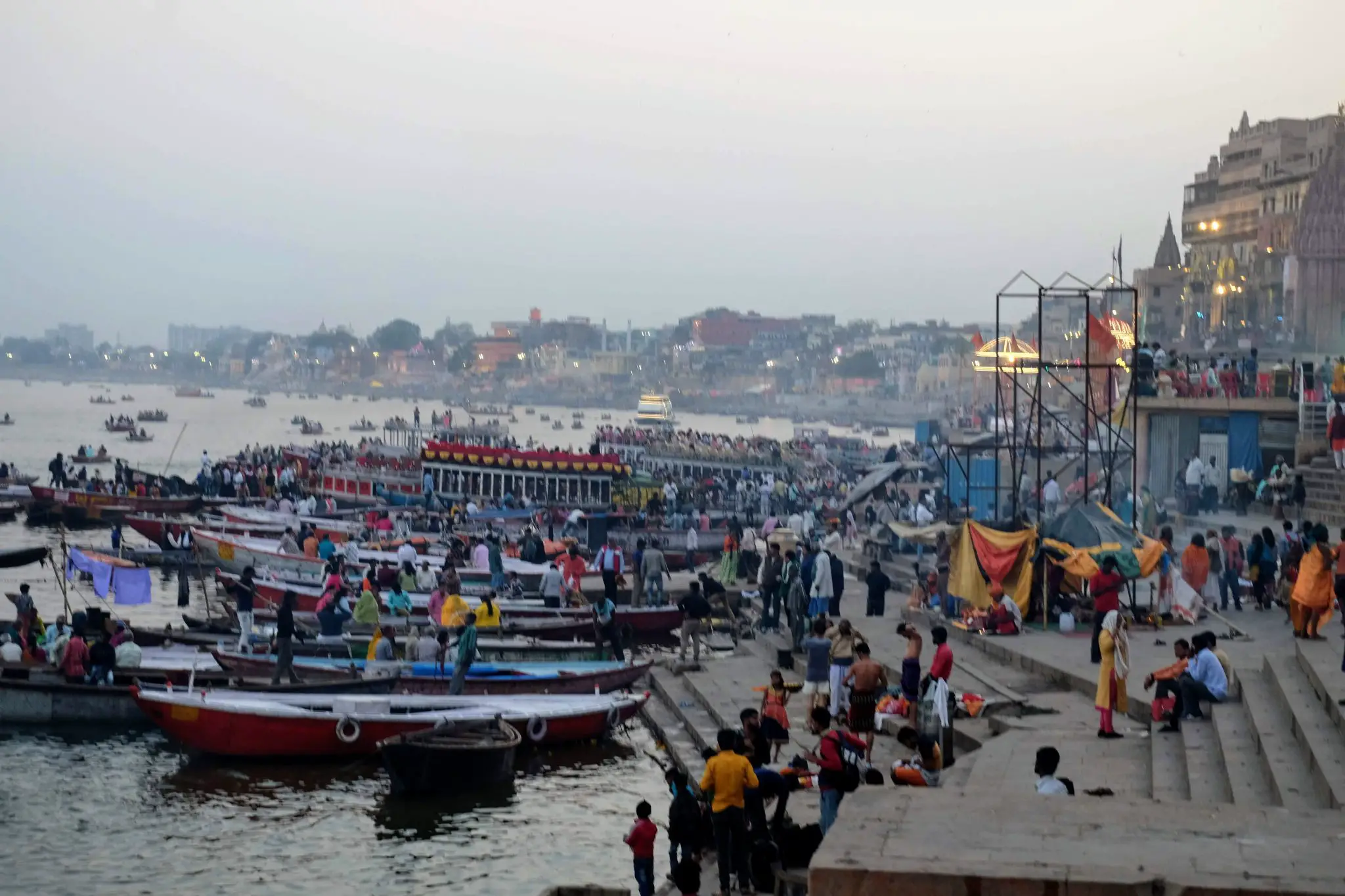 The ghats of Varanasi, India