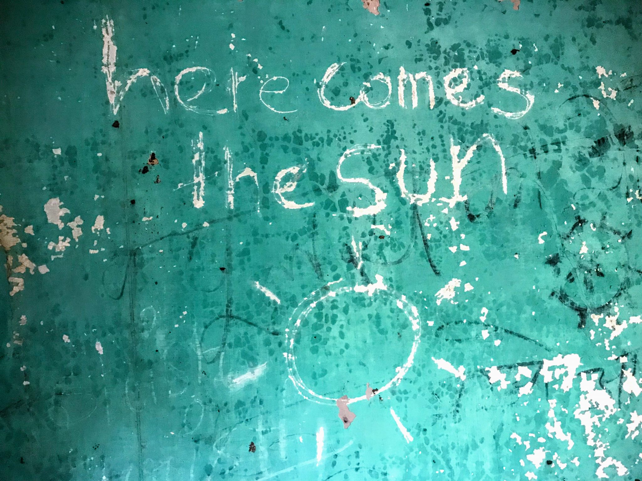 Here Comes the Sun graffiti, The Beatles Ashram, Rishikesh