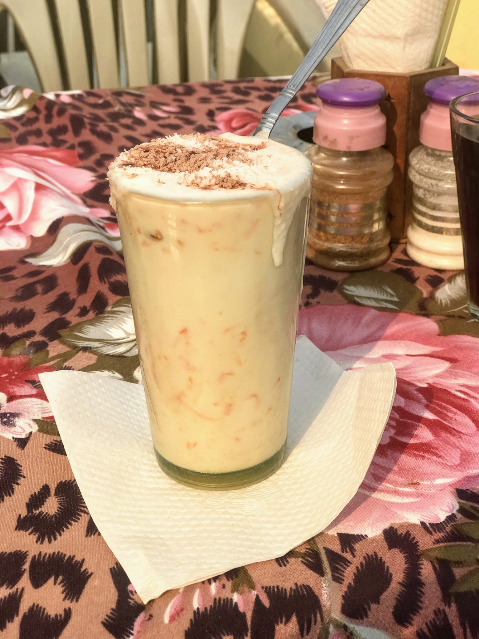 Lassi at Taj Cafe near the Taj Mahal in Agra