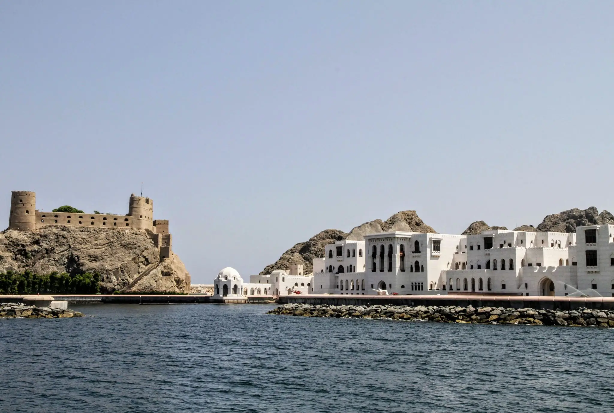 Al Alam Palace and Al Jalali Fort in Old Muscat, Oman