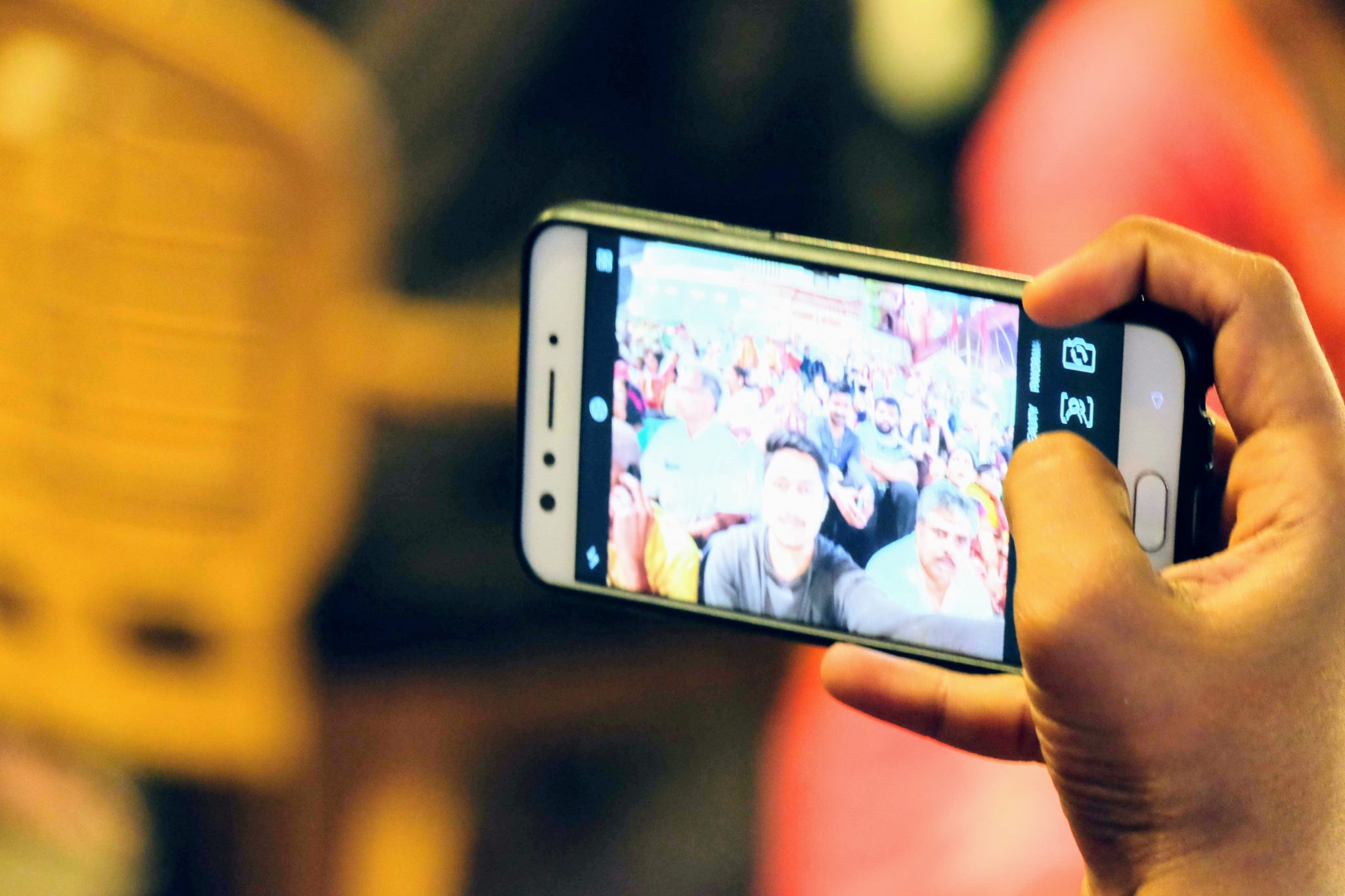 Man taking a selfie in Varanasi 