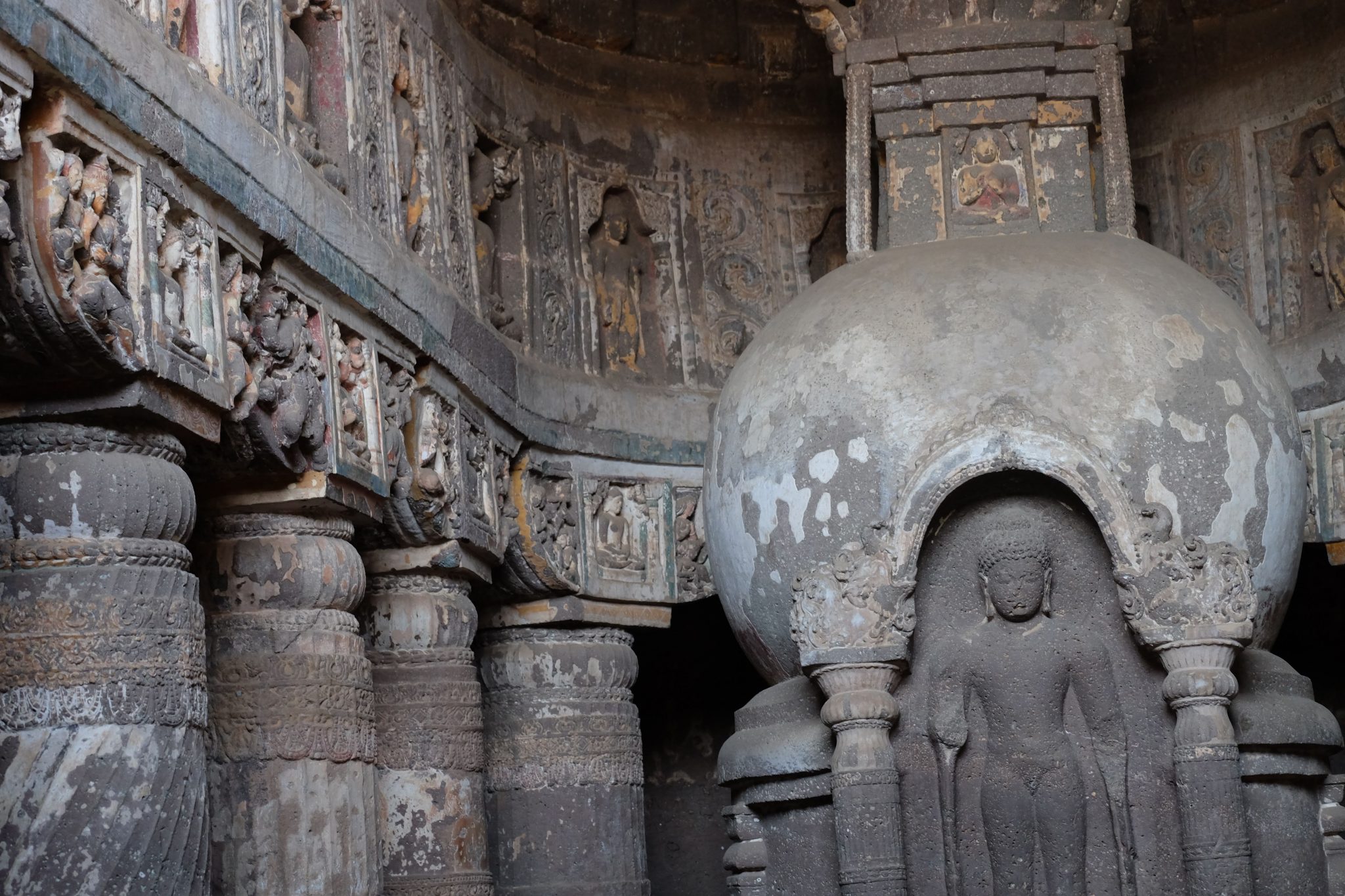 Cave 19, the Ajanta Caves, Maharastra, South India