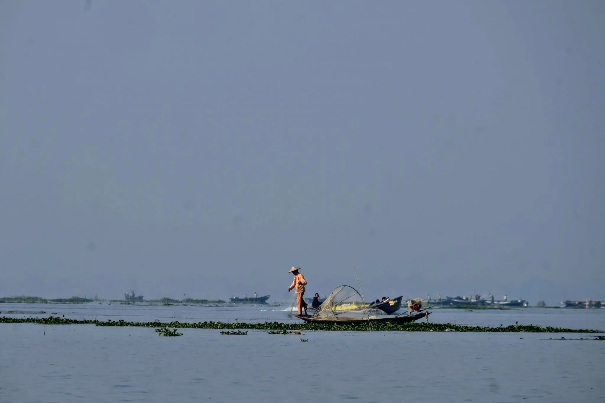 Fisherman at Inle Lake in Myanmar