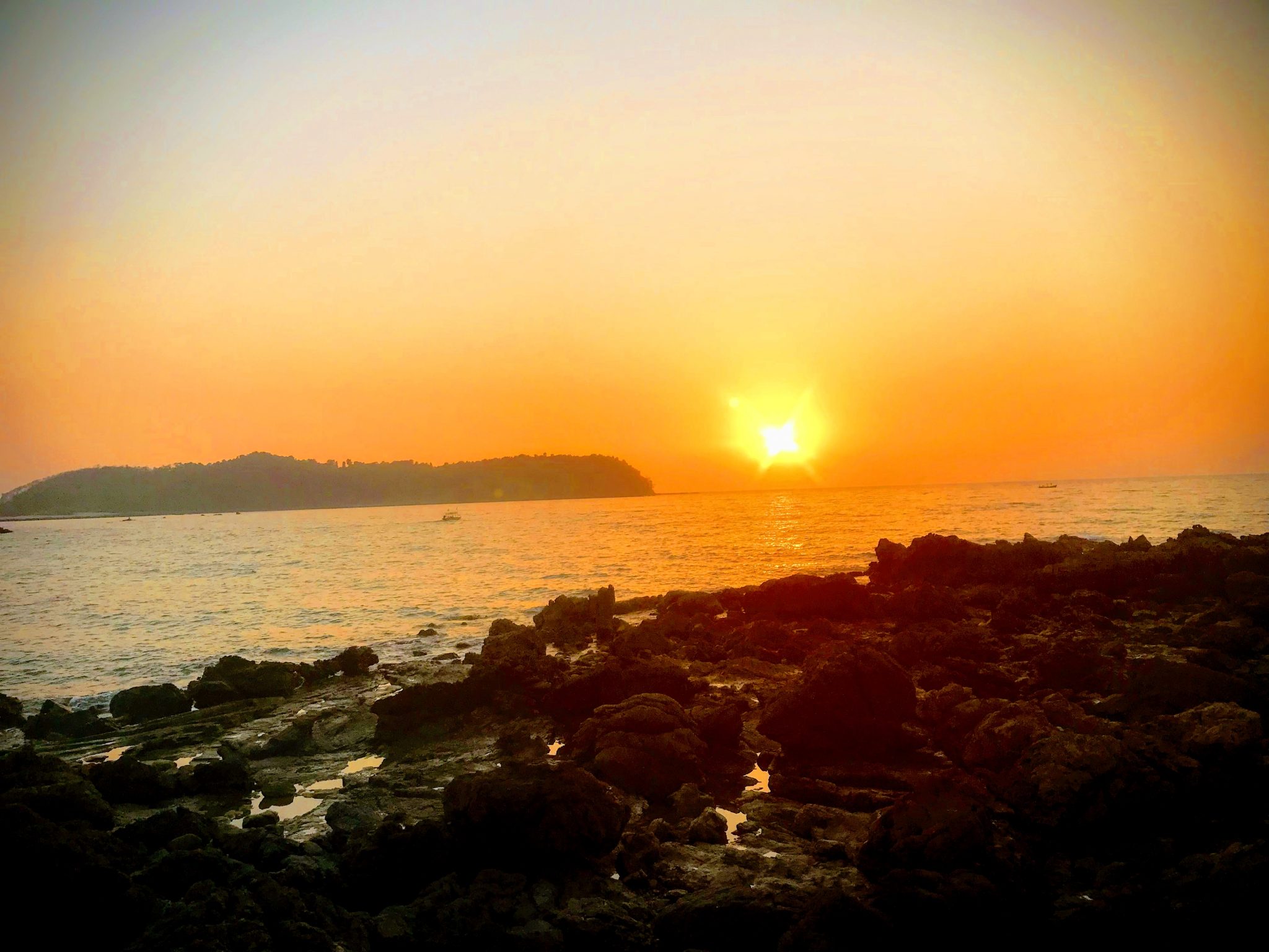 Sunset from PVI restaurant in Ngapali Beach, Myanmar