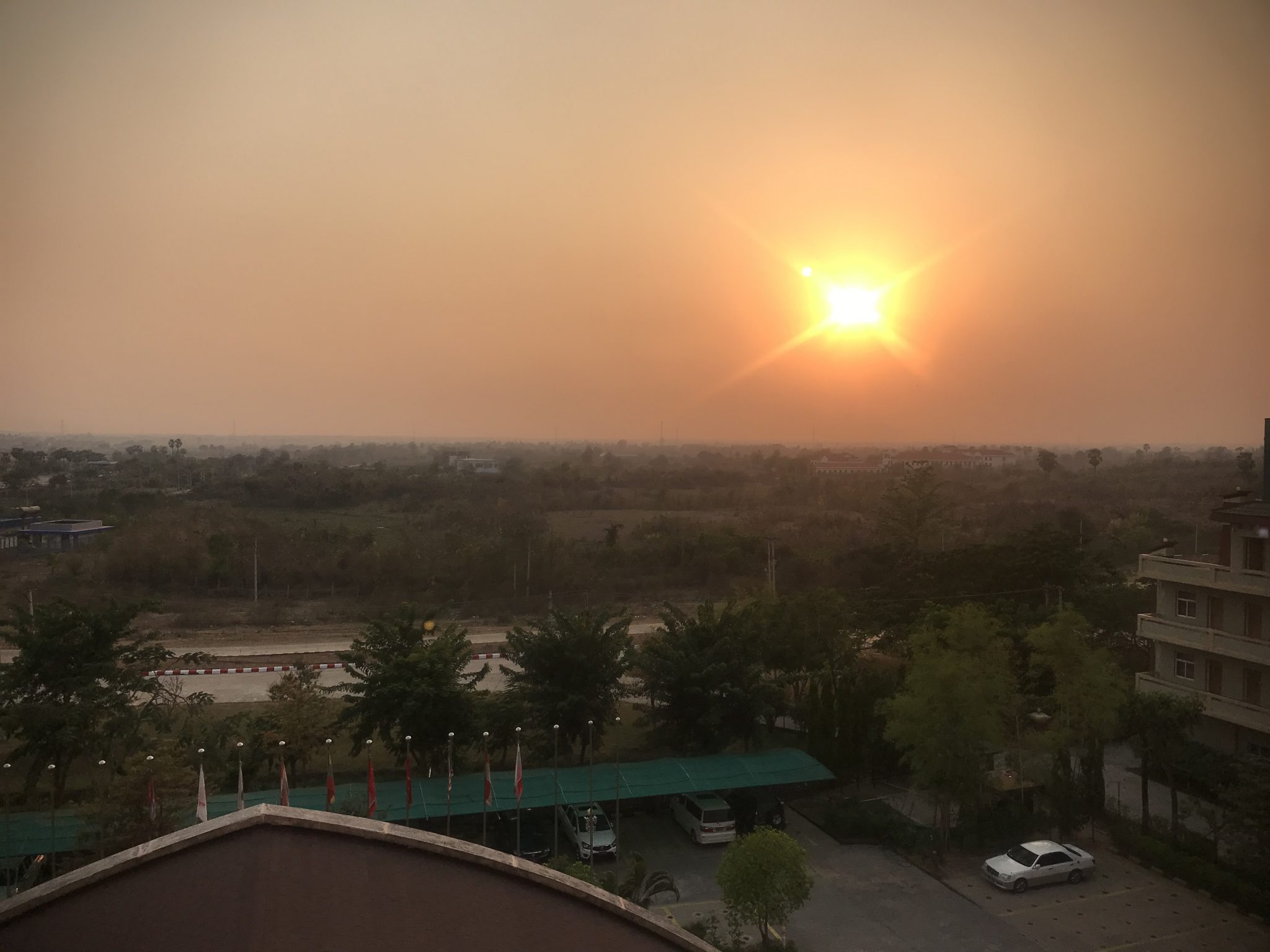 Sunset at New Aye Yar Hotel, Naypyitaw, Myanmar