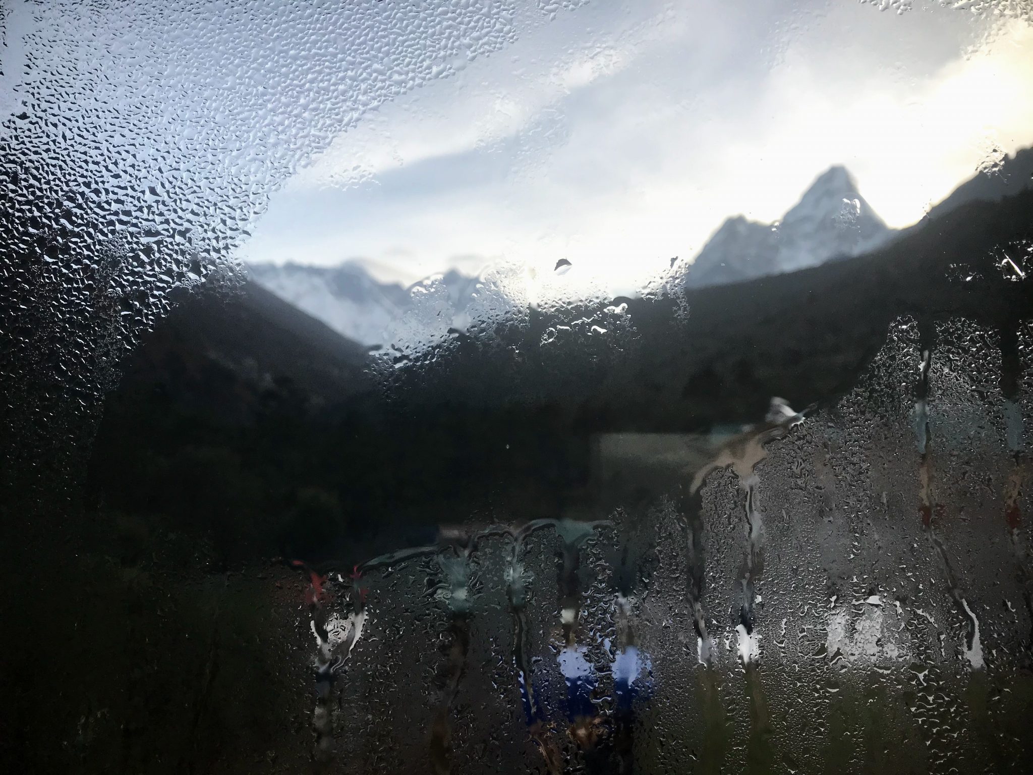 Condensation at teahouse on the Everest Base Camp trek, Nepal