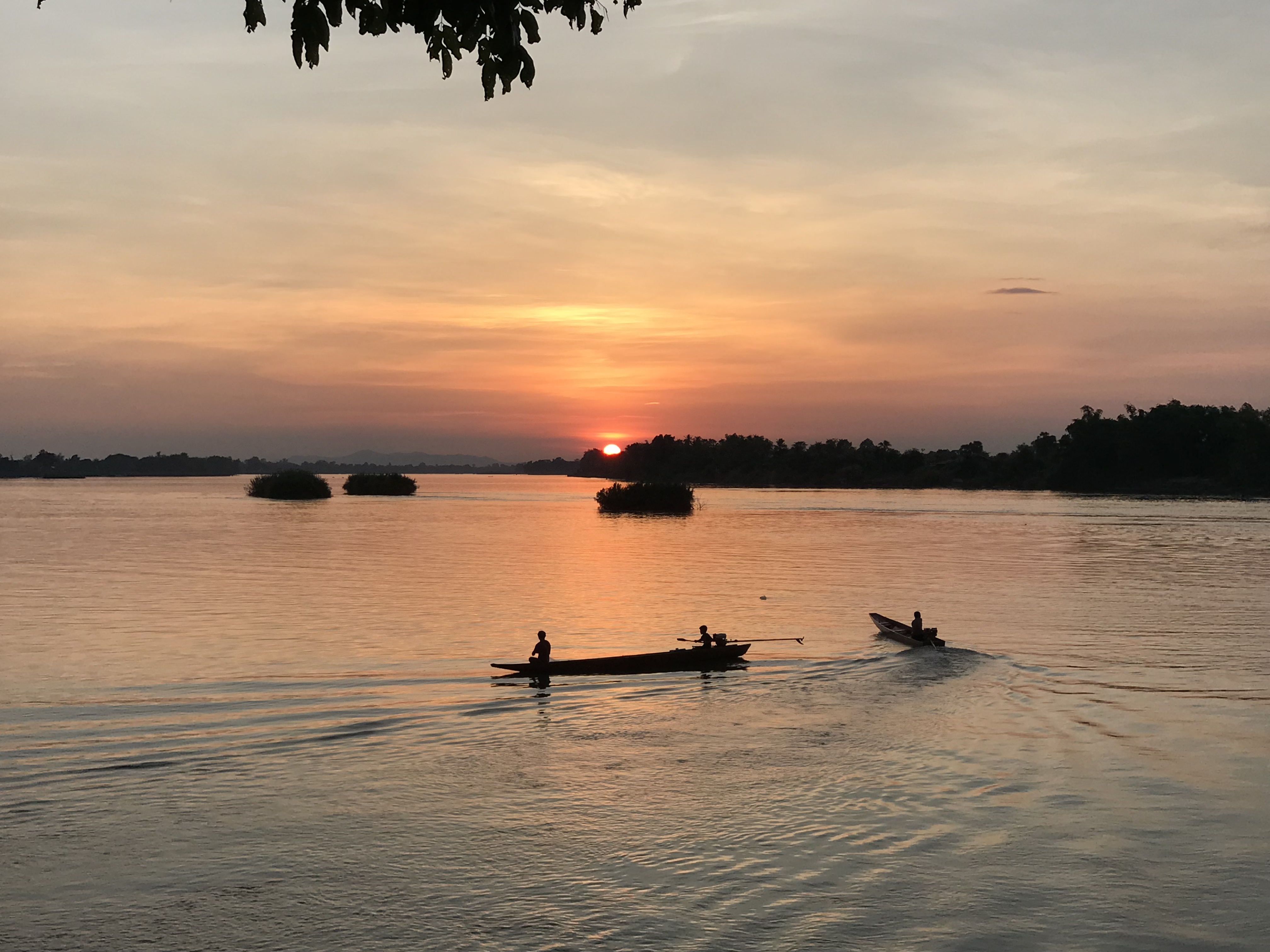 Sunset over the Mekong, Don Det, Laos