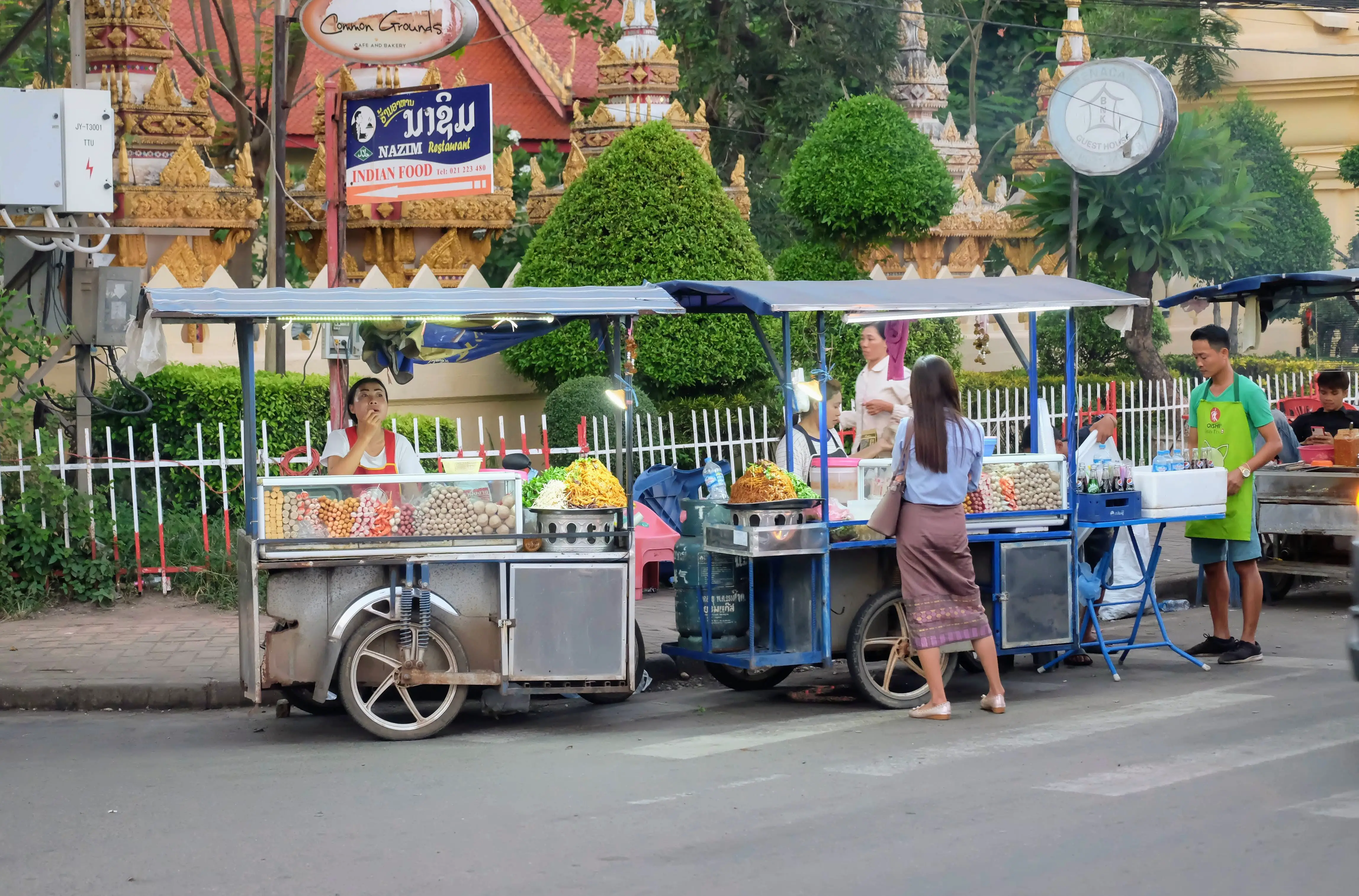 Street stalls, Vientiane, Laos