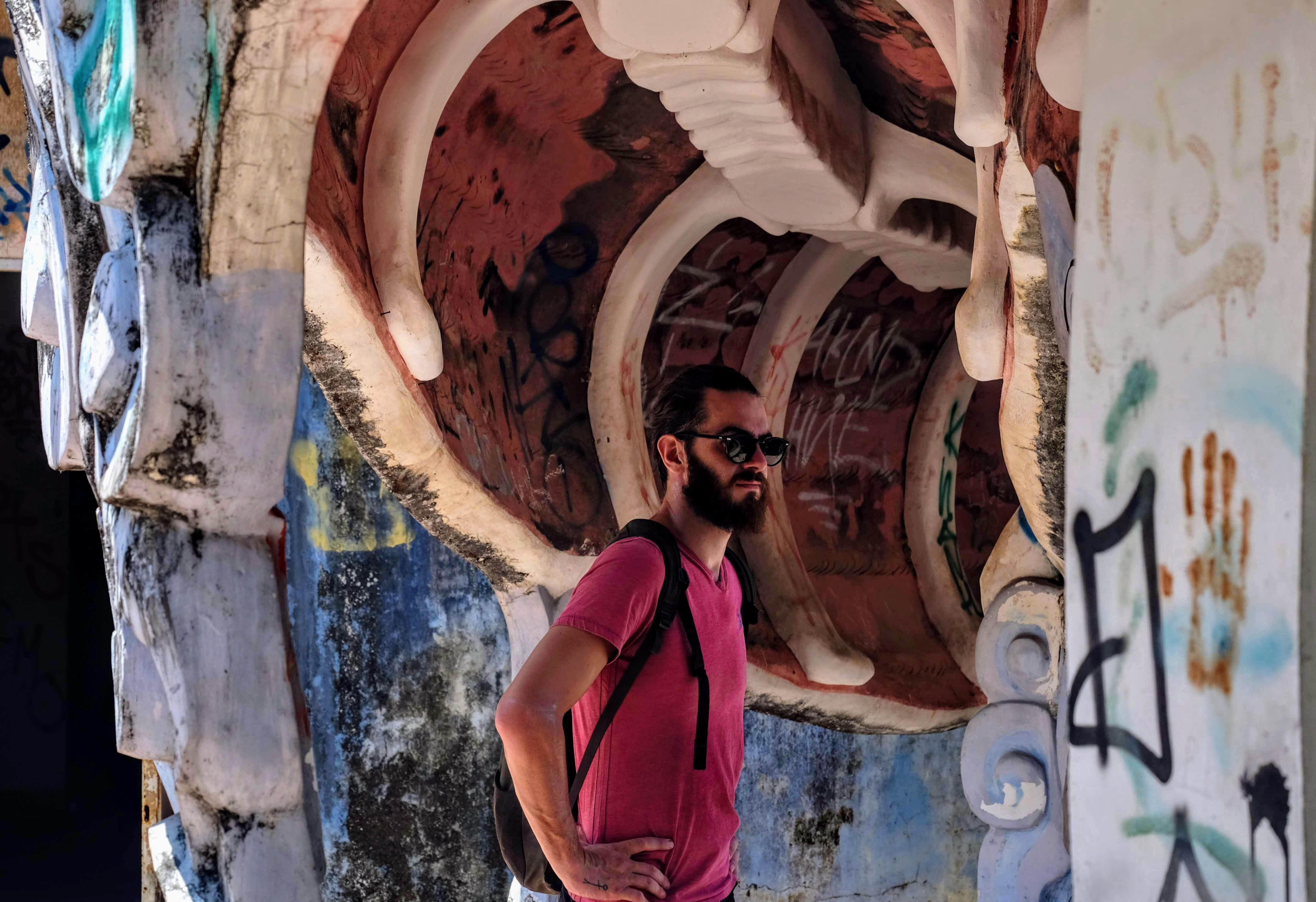 Dragon at Hue’s abandoned water park of Thuy Tien, Vietnam 