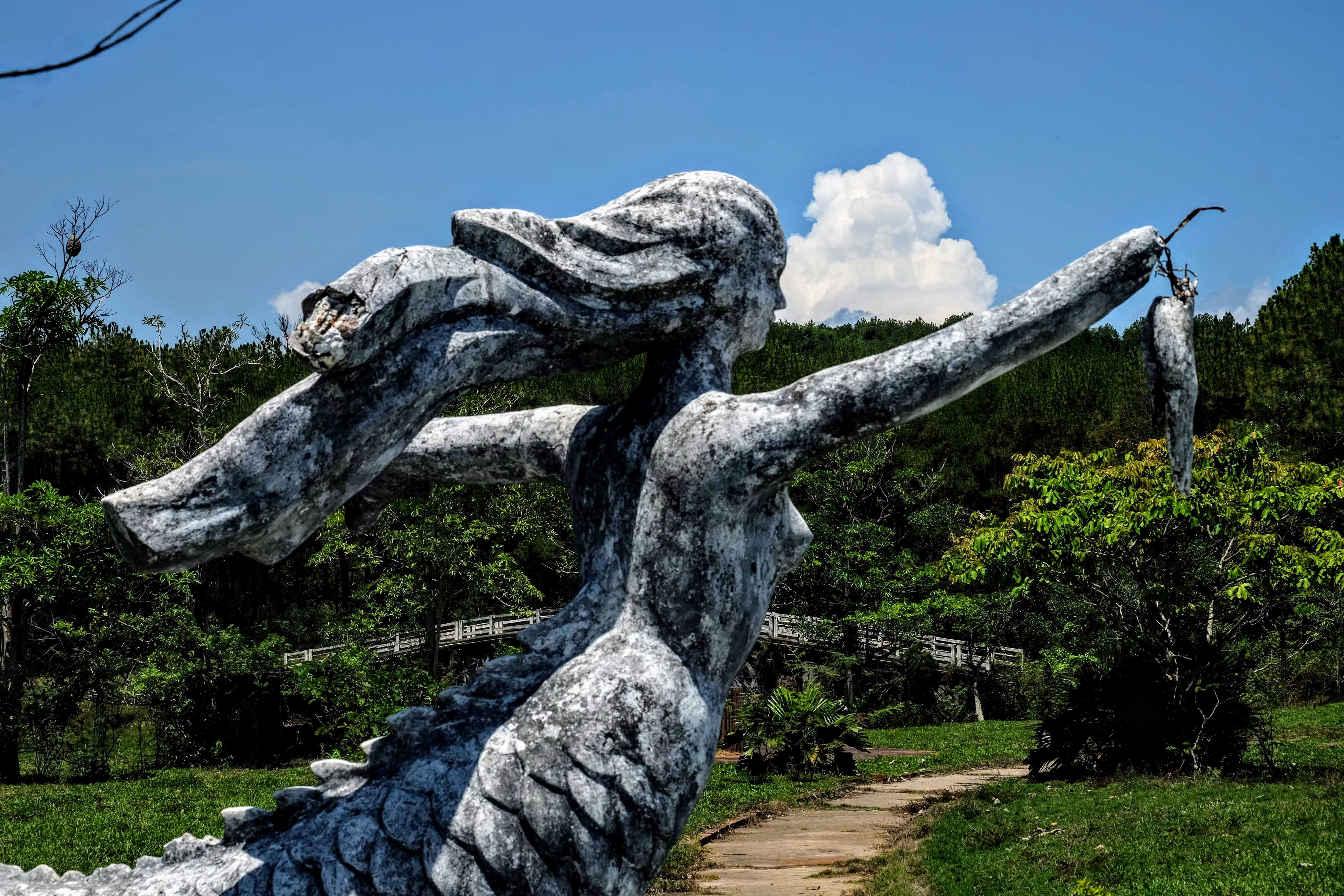 Mermaid at Hue’s abandoned water park of Thuy Tien, Vietnam 