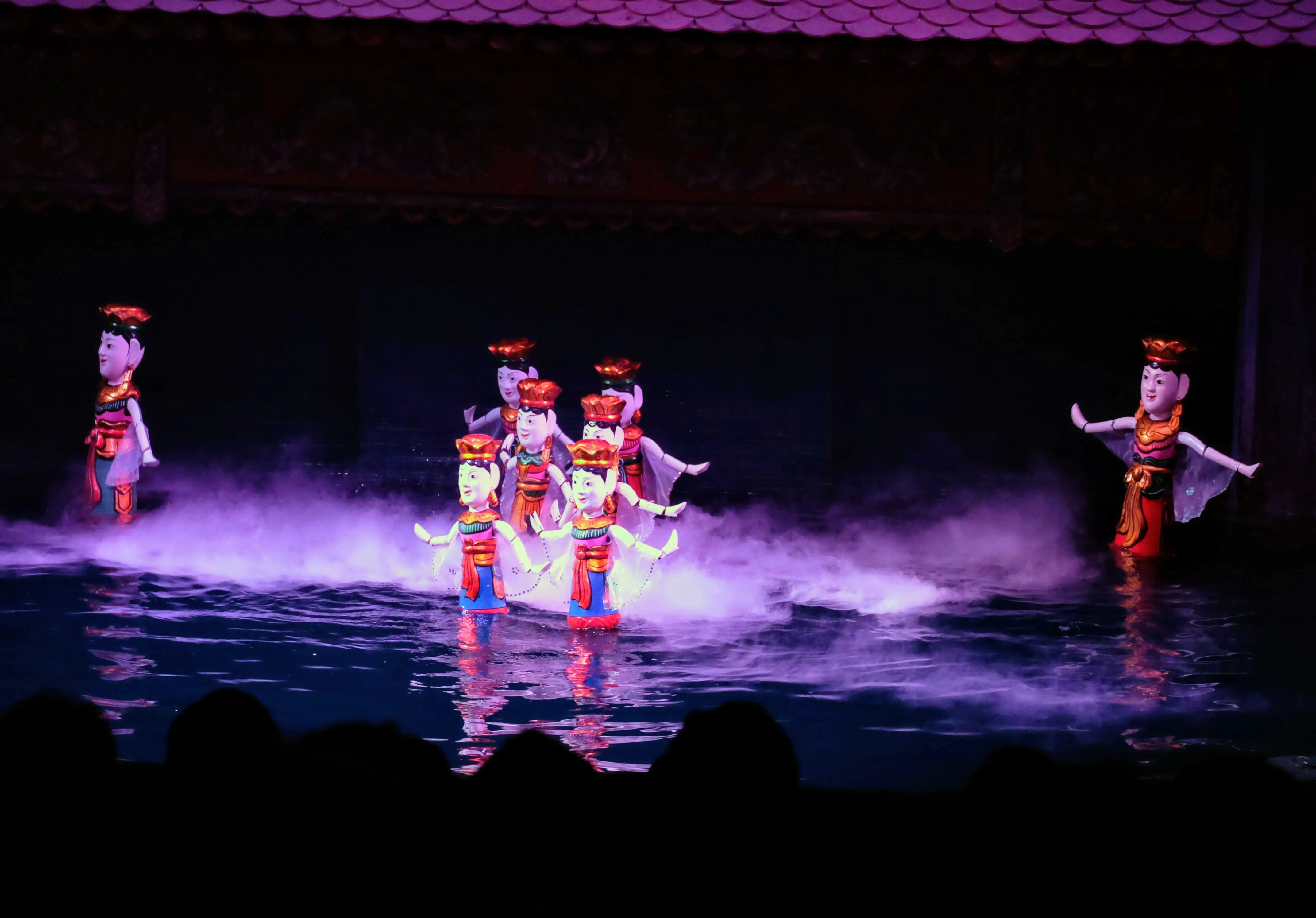 Puppets in the water puppet theatre, Hanoi, Vietnam