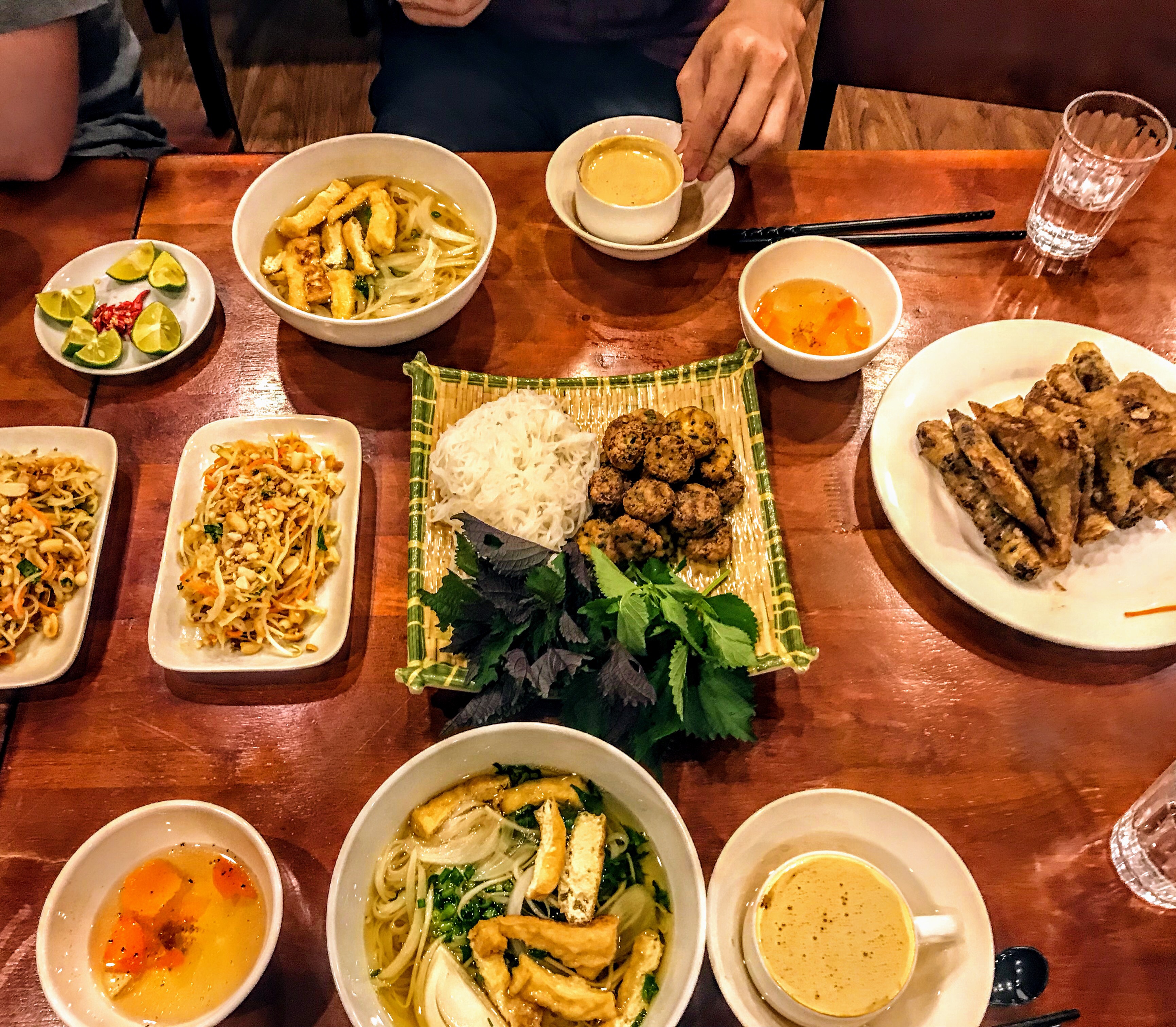 Vietnamese meal at a cooking class, Hanoi