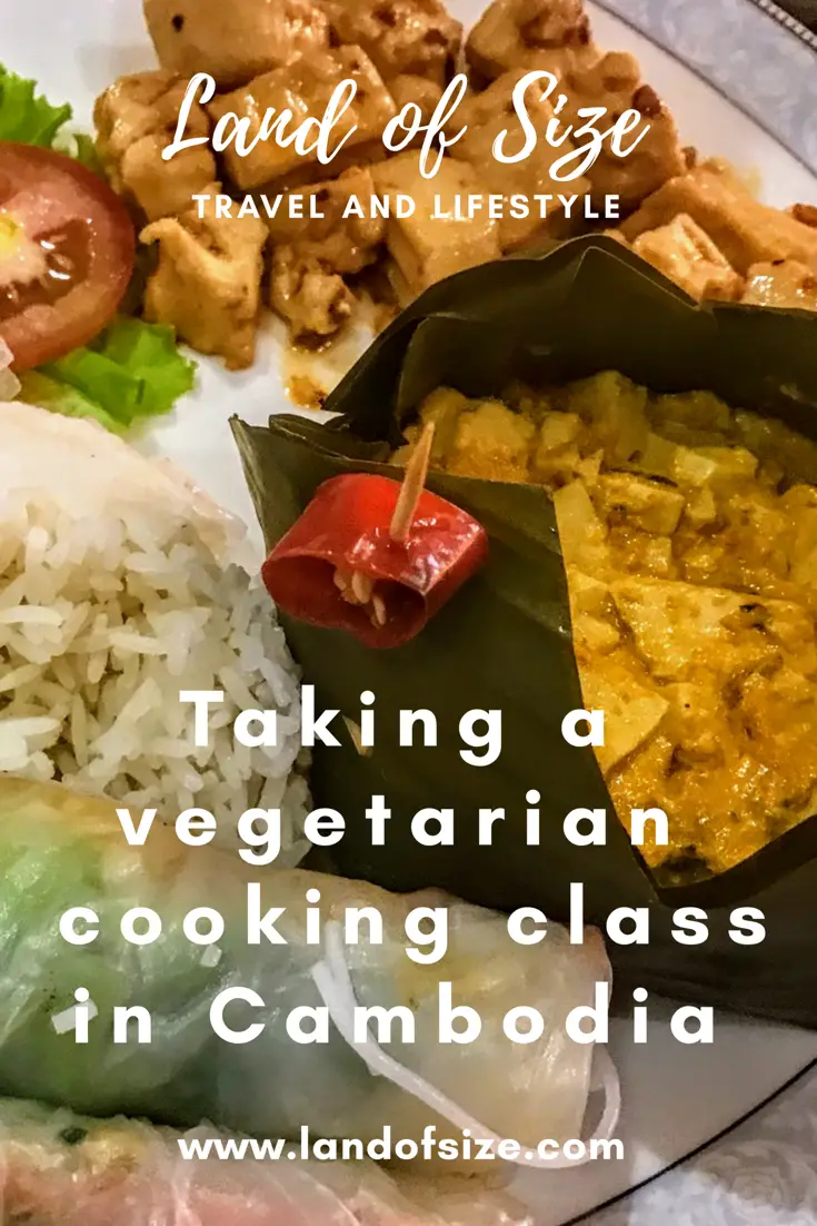 Taking a vegetarian cooking class in Battambang in Cambodia