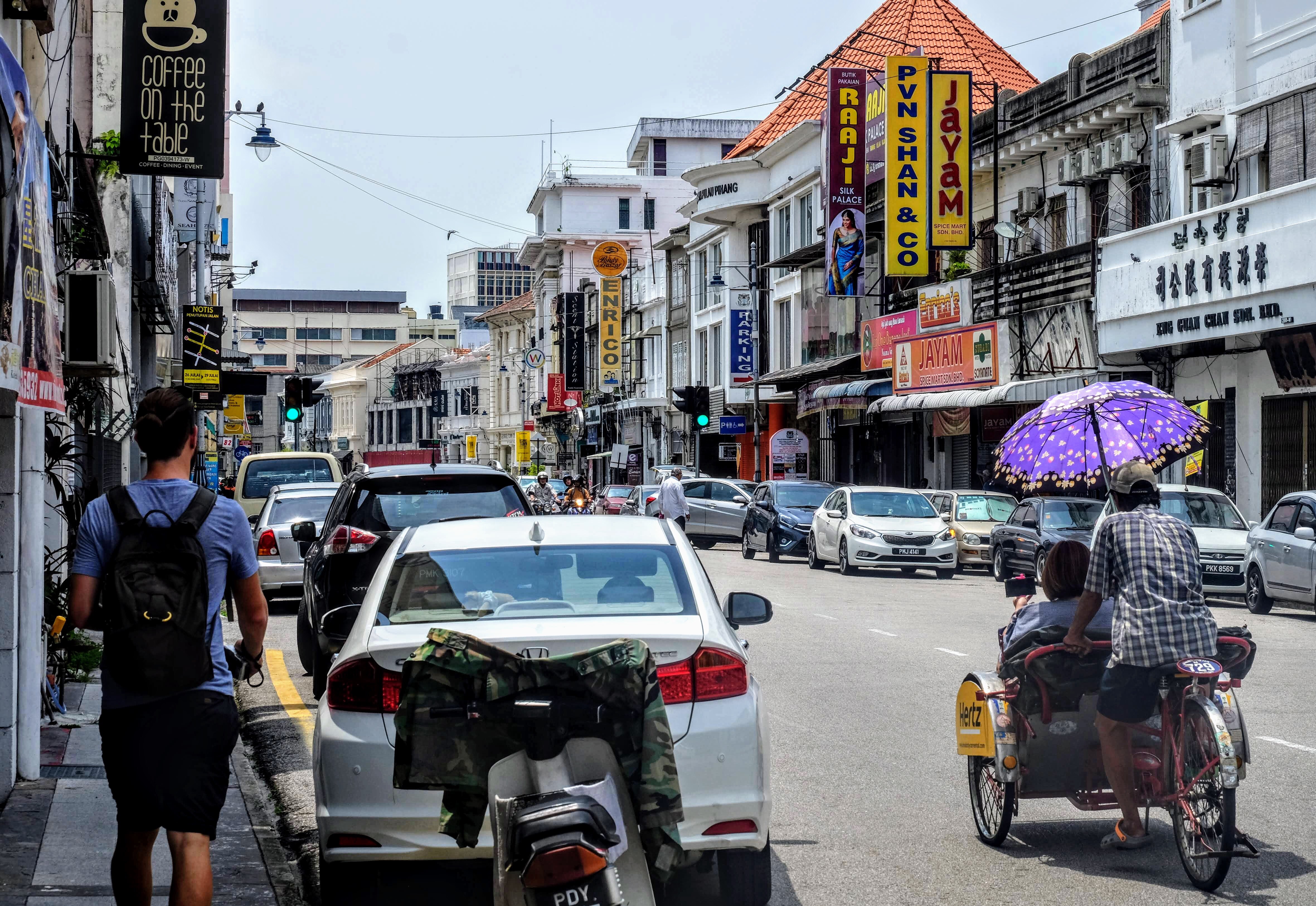 Walking around George Town, Penang, Malaysia 