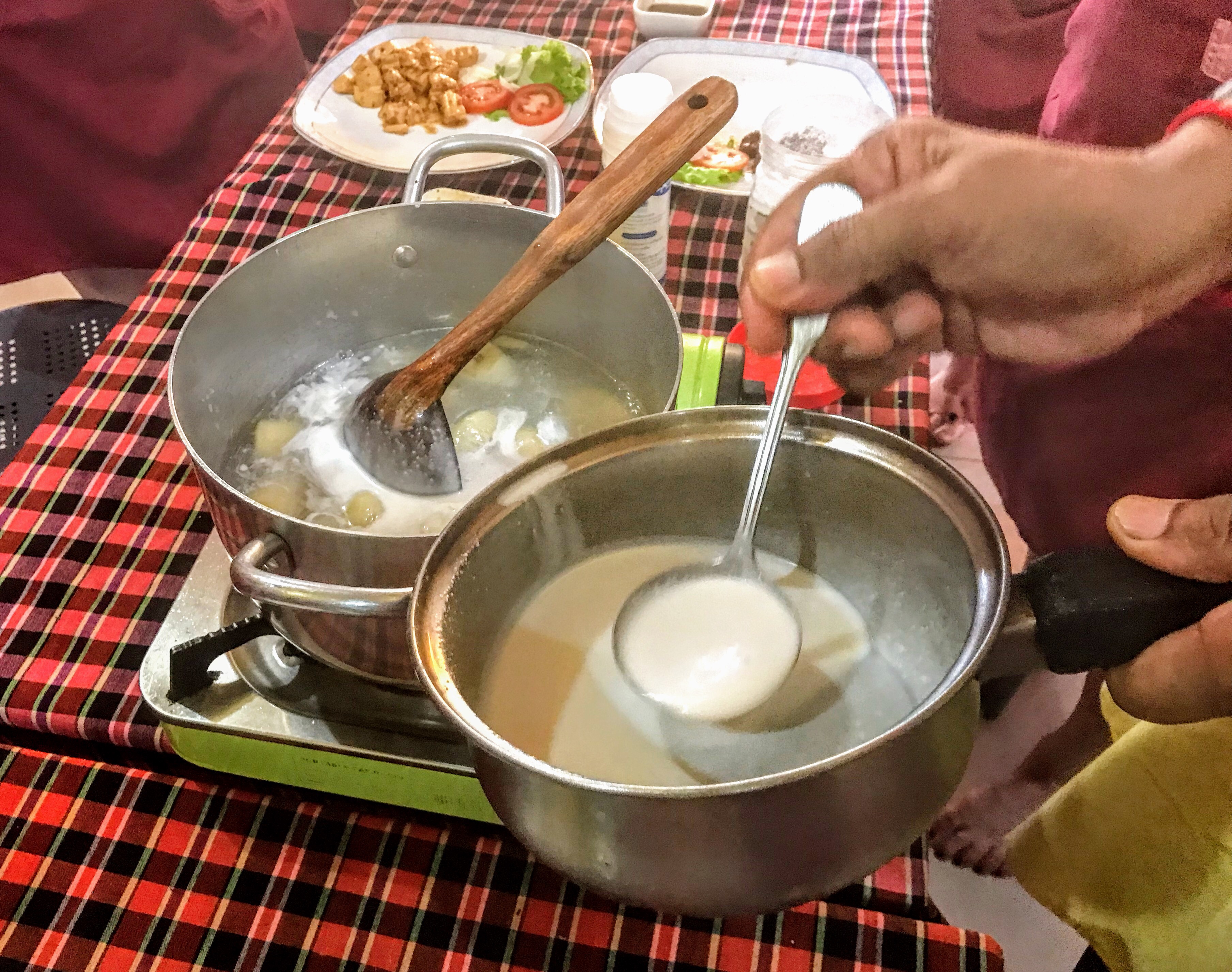 Making tapioca pudding, Battambang, Cambodia 