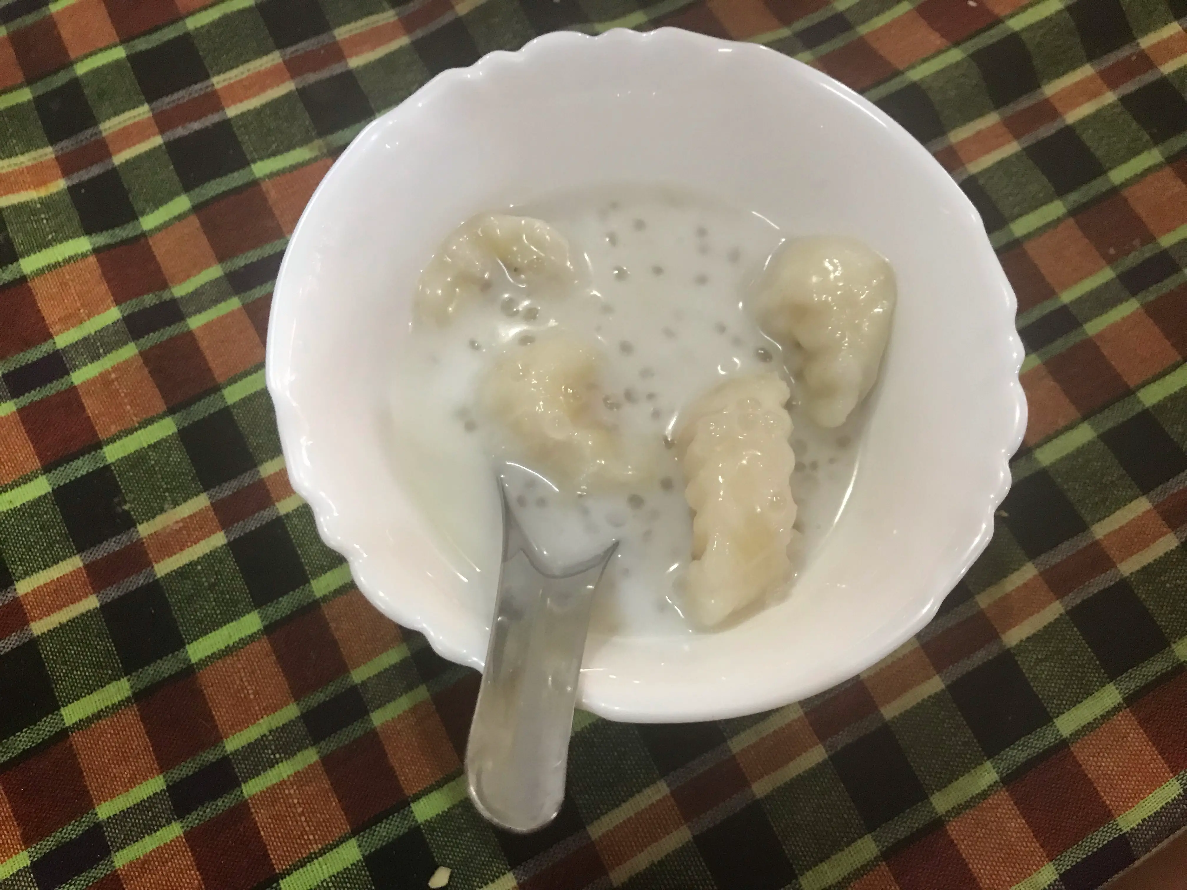 Banana and tapioca pudding, Battambang, Cambodia 