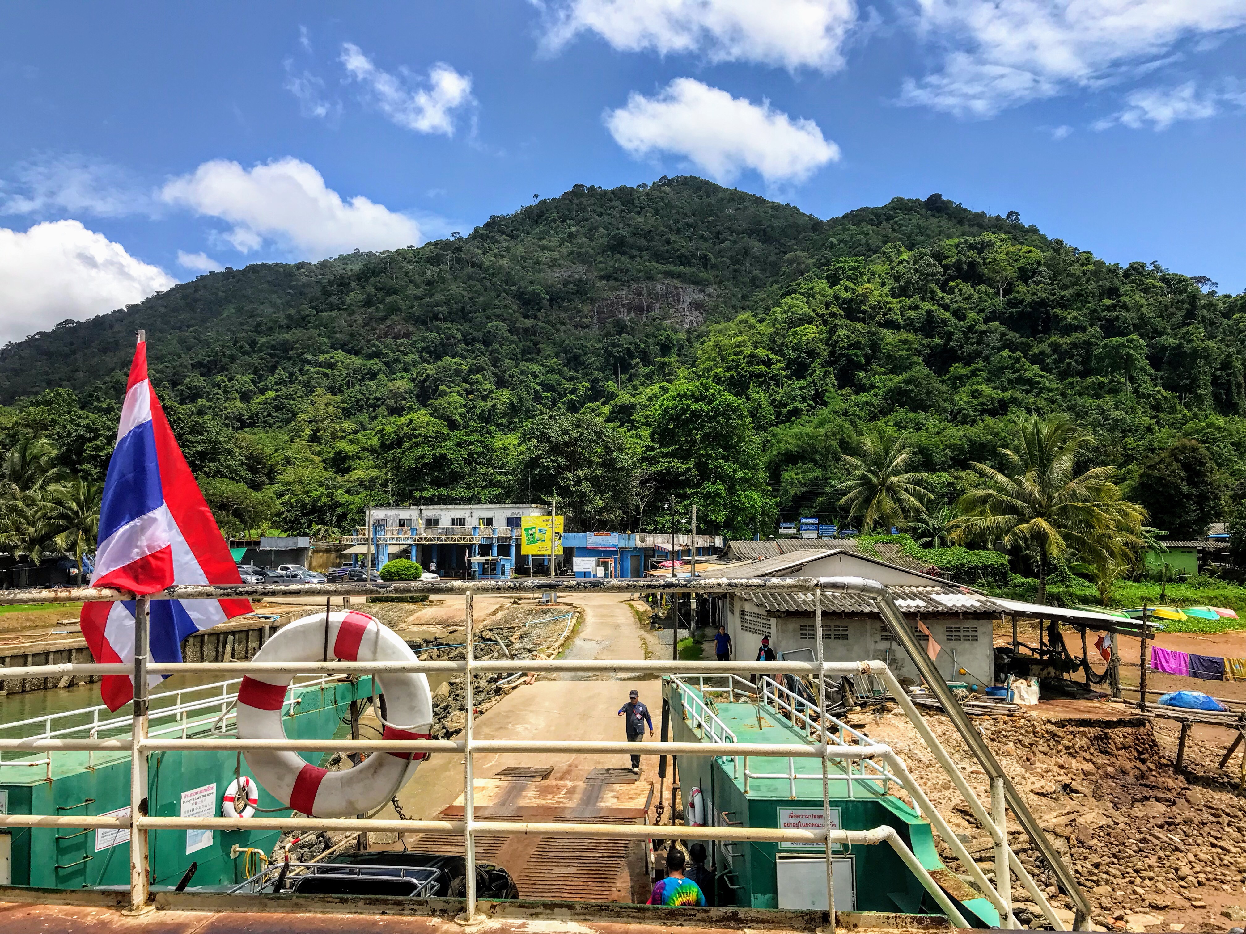 Arriving at Koh Chang port, Thailand 