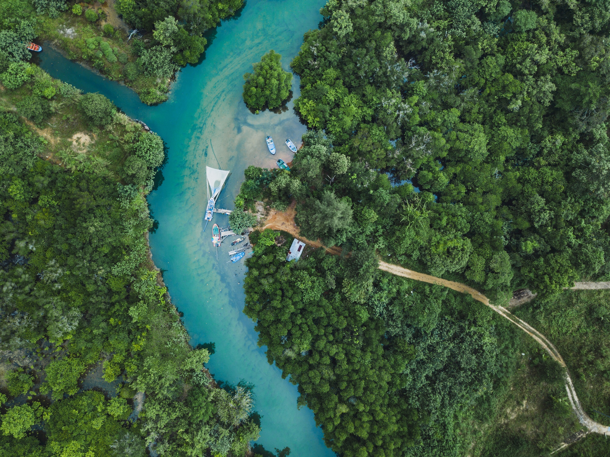 Aerial view of Koh Chang, Thailand 