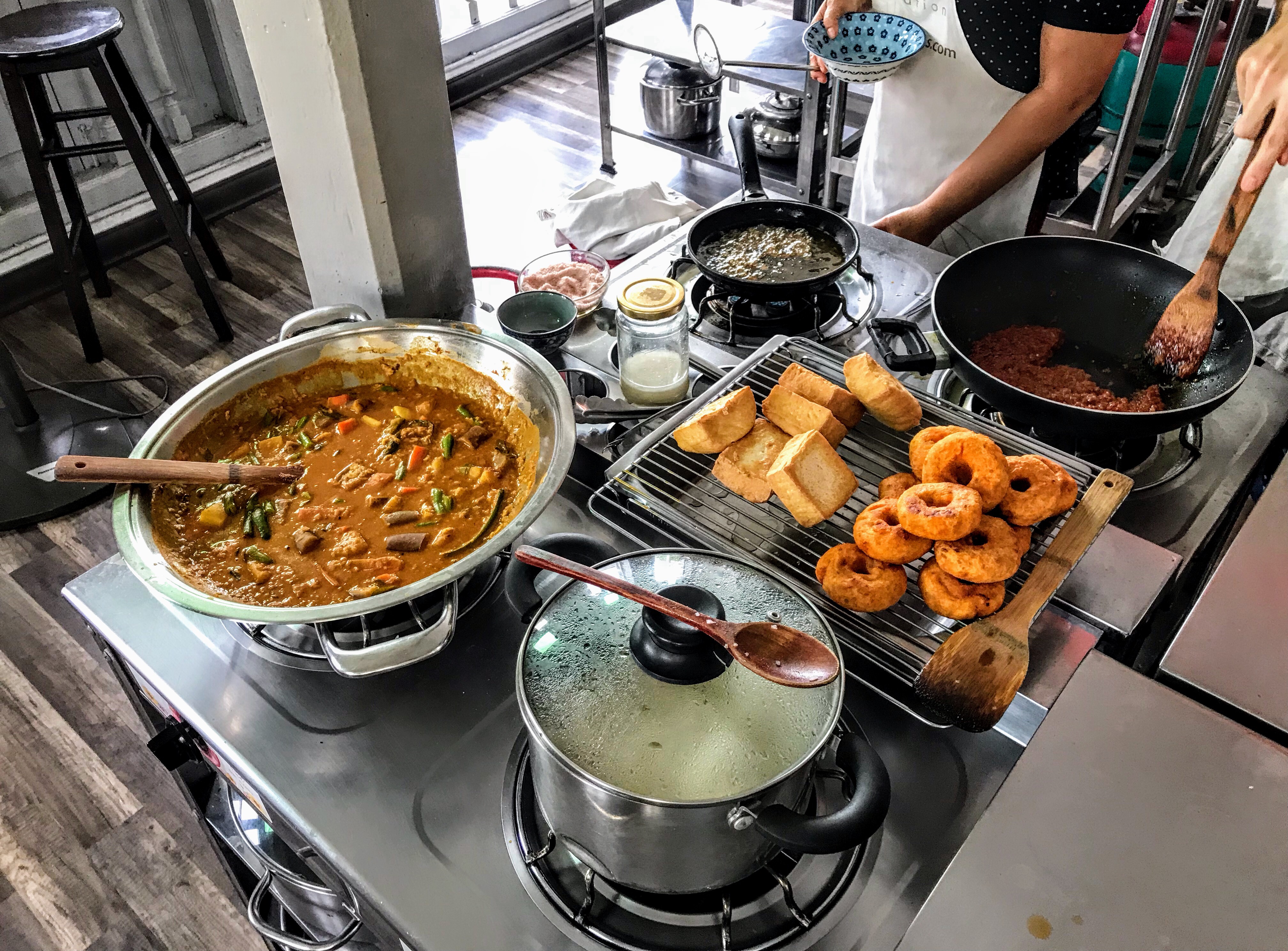 Vegetarian cooking class, George Town, Malaysia