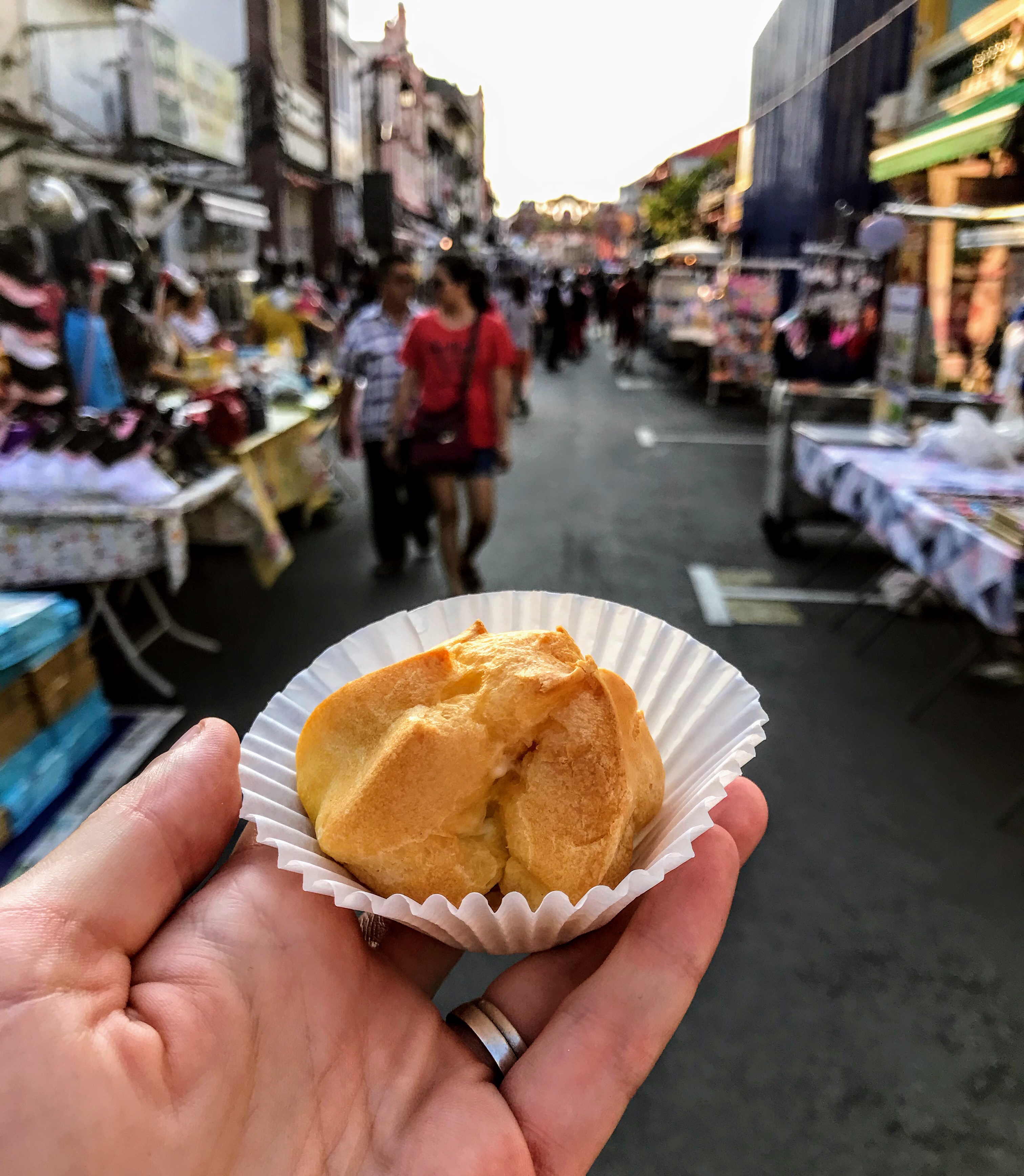 Durian puff, Jonker Street, Melaka, Malaysia 