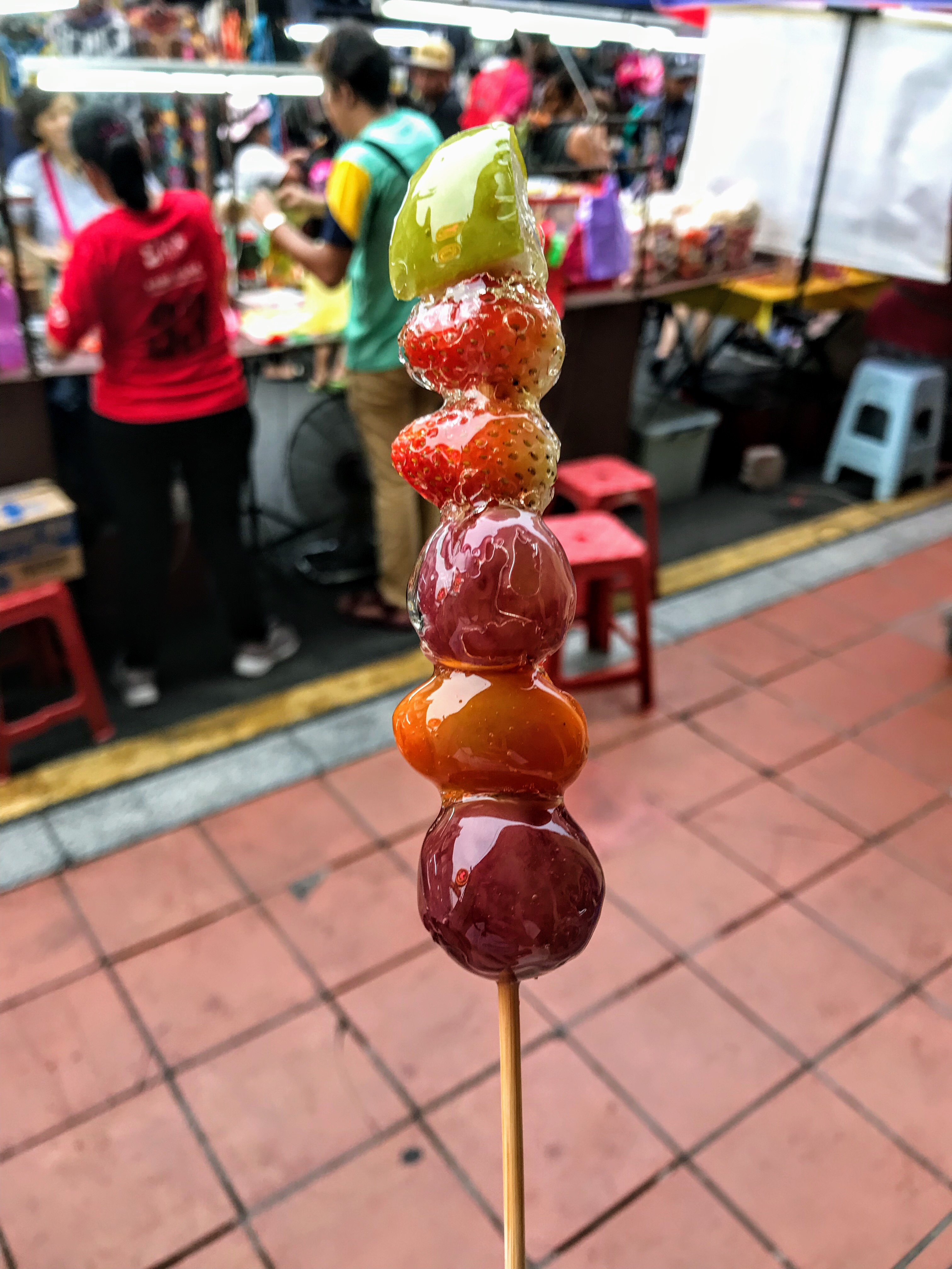 Fruit kebab, Jonker Street, Melaka, Malaysia 