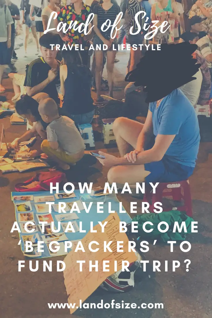 How many travellers actually become ‘begpackers’ to fund their trip?