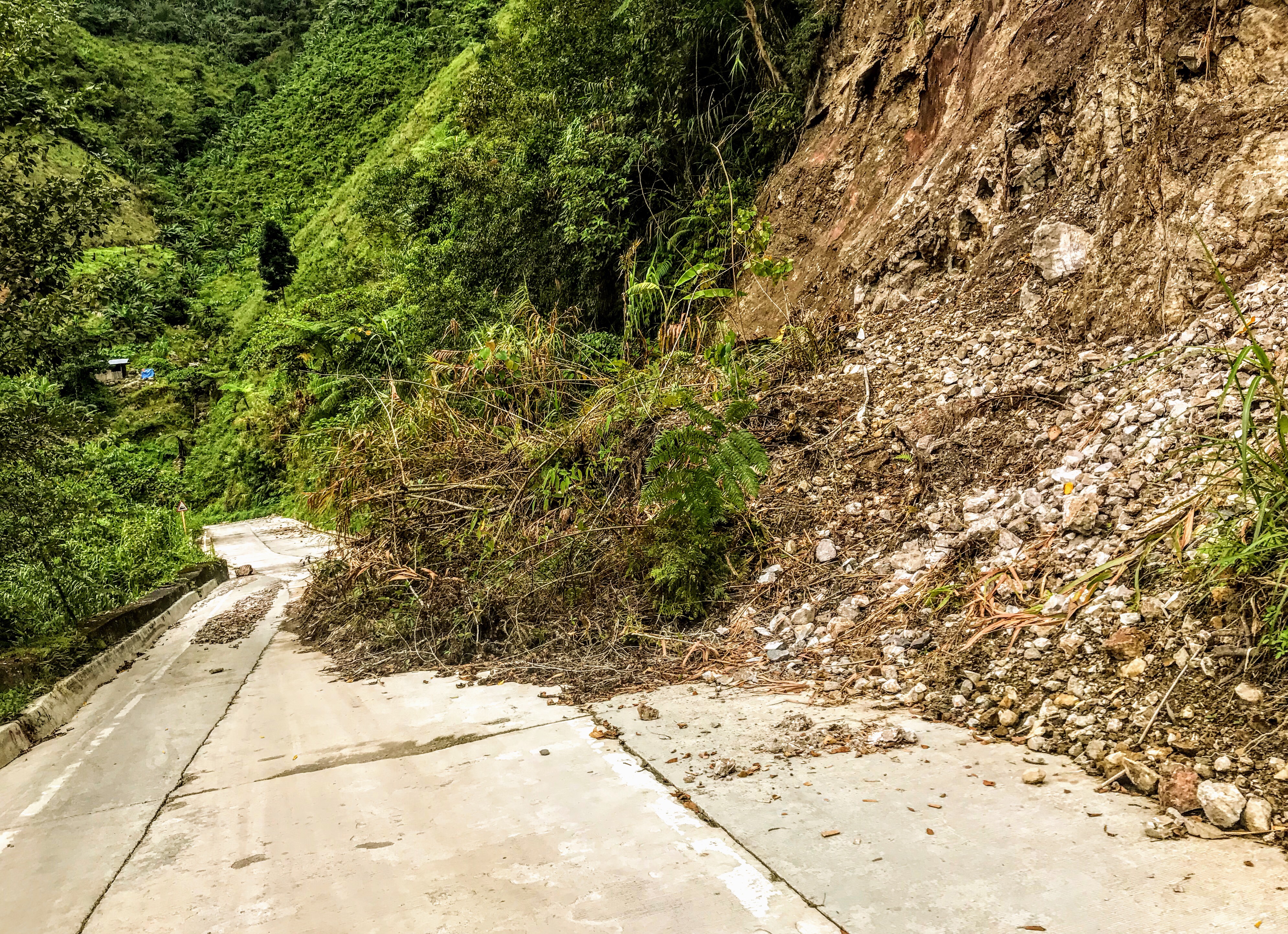 Landslide near Banaue, Philippines 