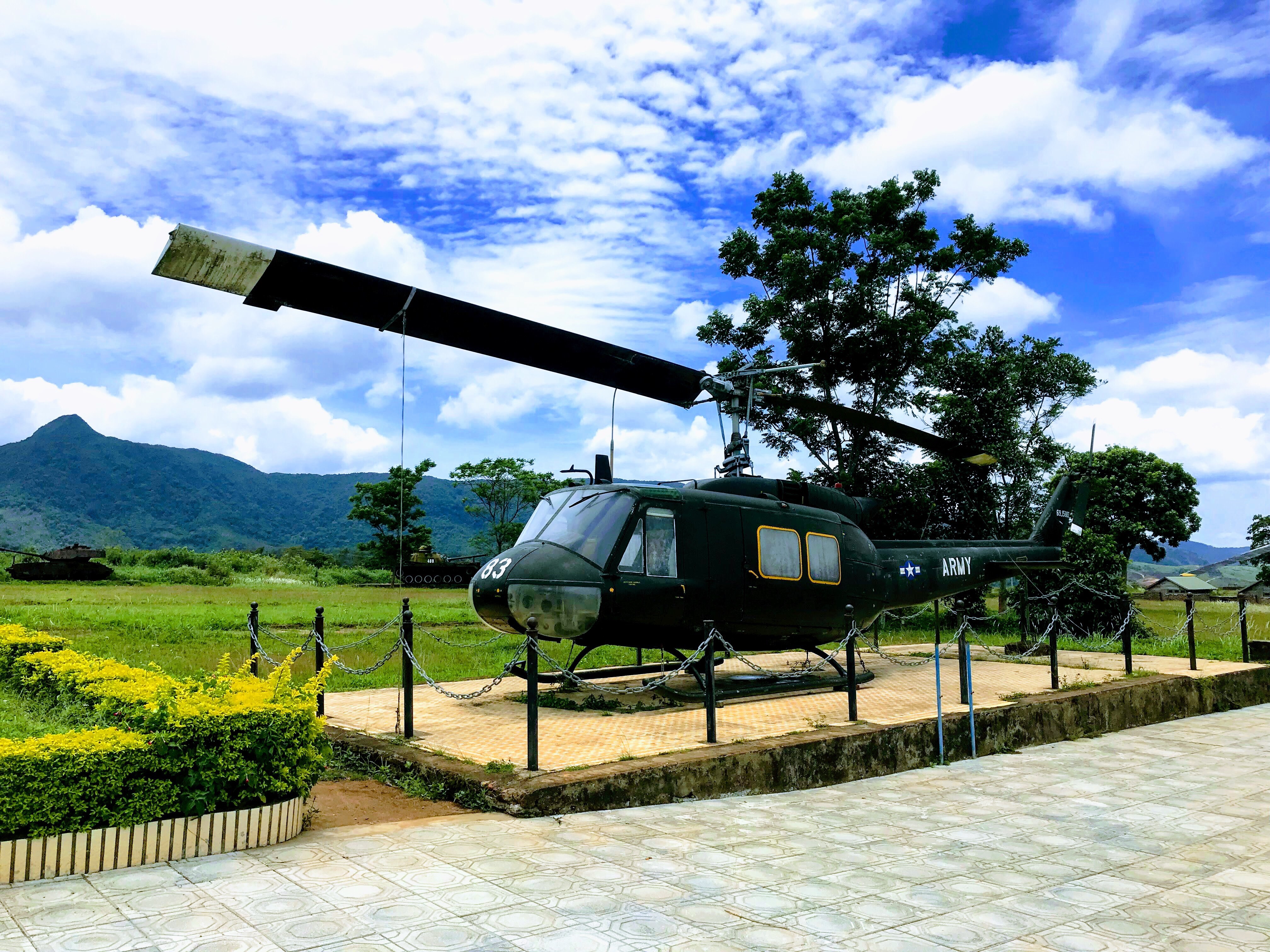 Army helicopter at Khe Sanh Combat Base, Vietnam