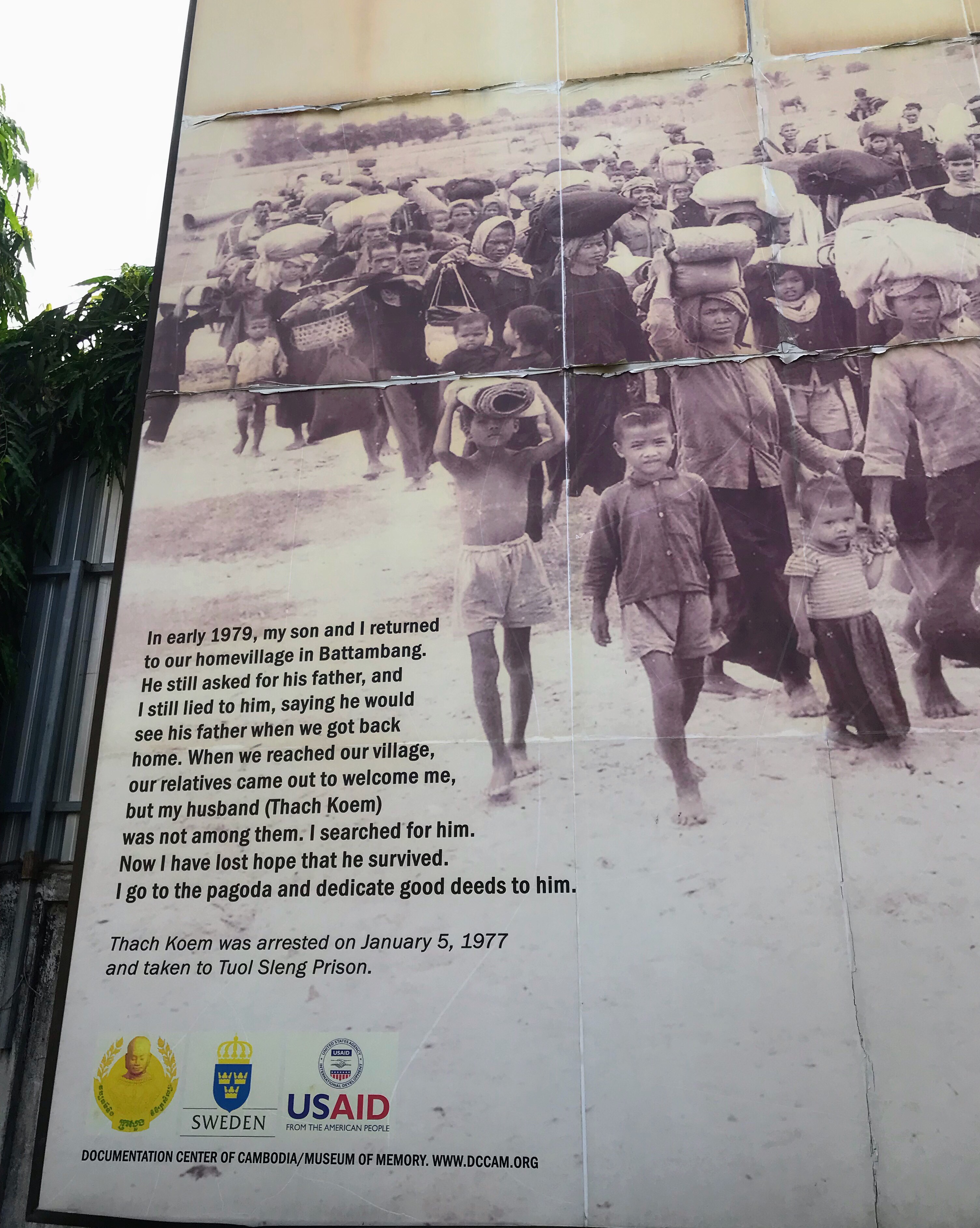 Poster at the Tuol Sleng Museum of Genocide, Cambodia 