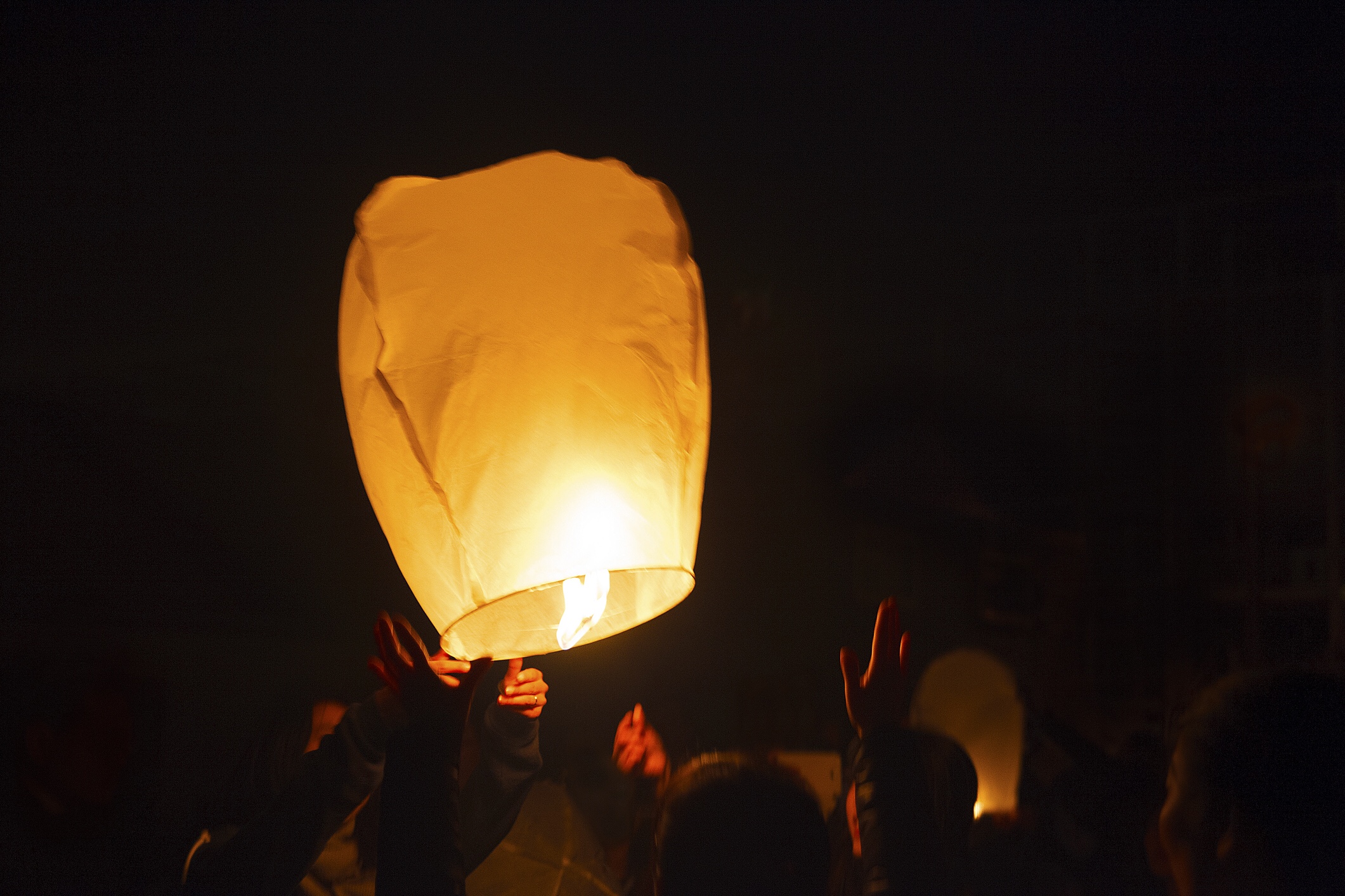 Sky lantern being released, iStock