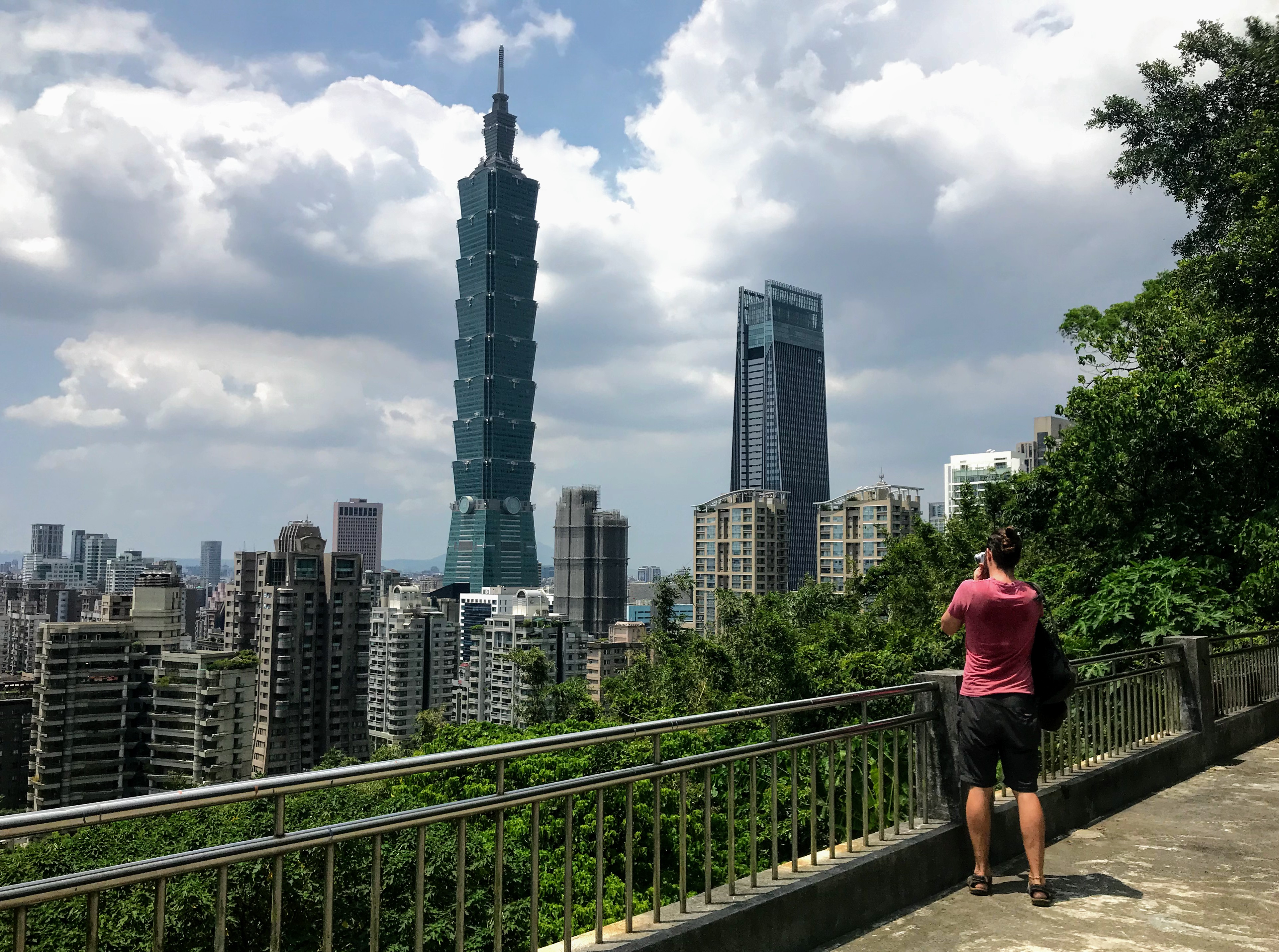 Taipei 101 from the Xiangshan Trail, Taipei, Taiwan