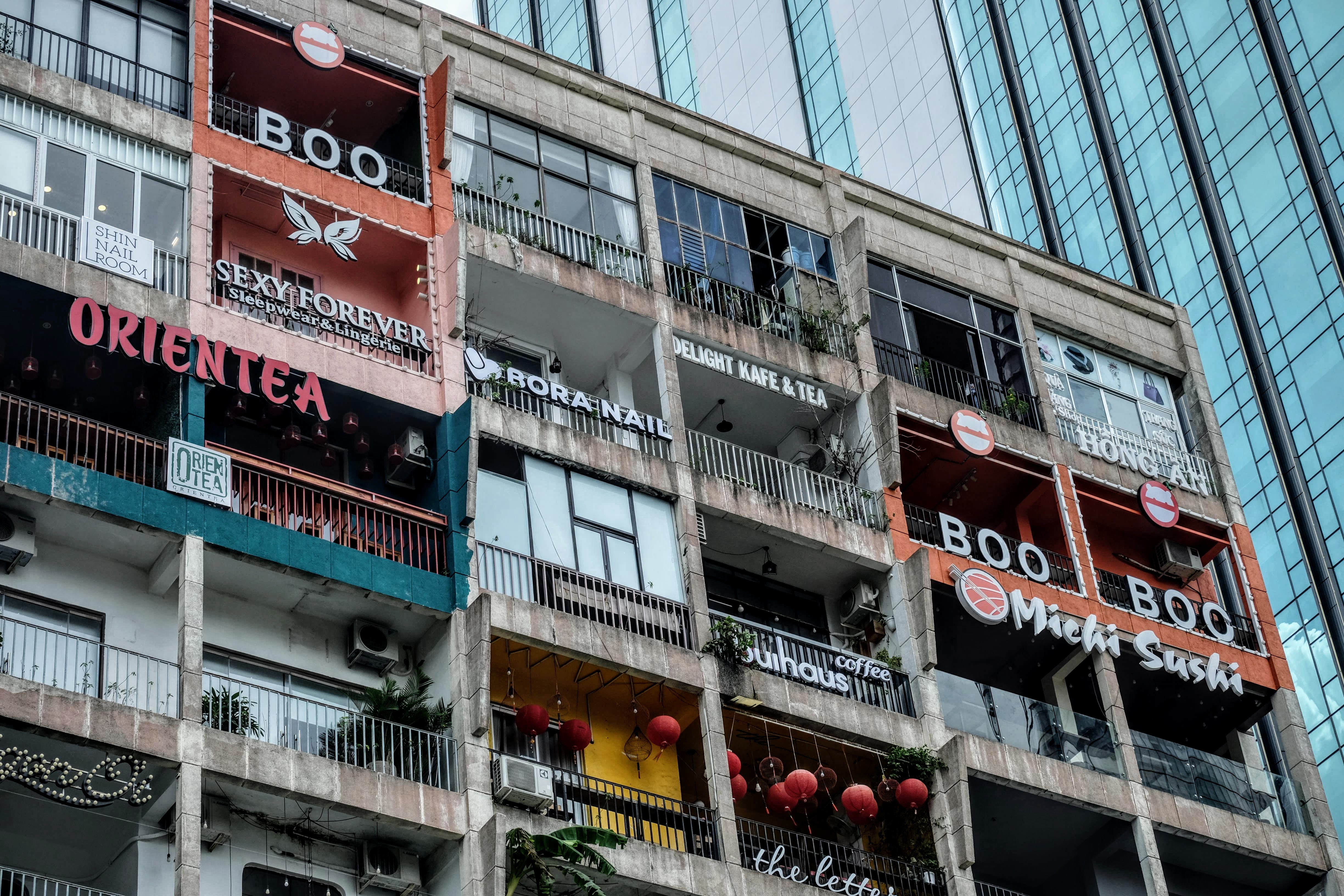 Cafe apartments, Ho Chi Minh City, Vietnam