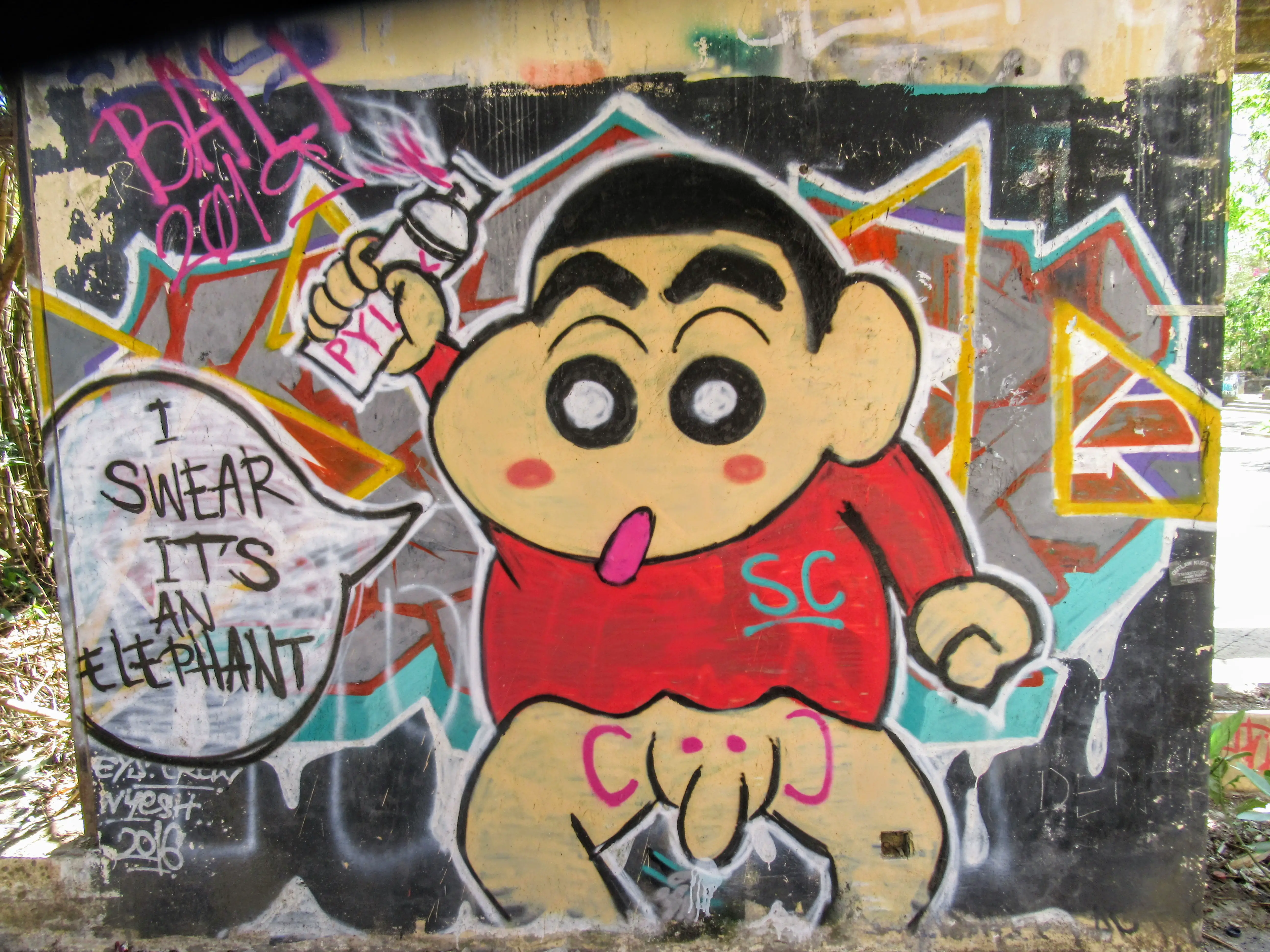 Graffiti at Taman Festival abandoned theme park, Bali