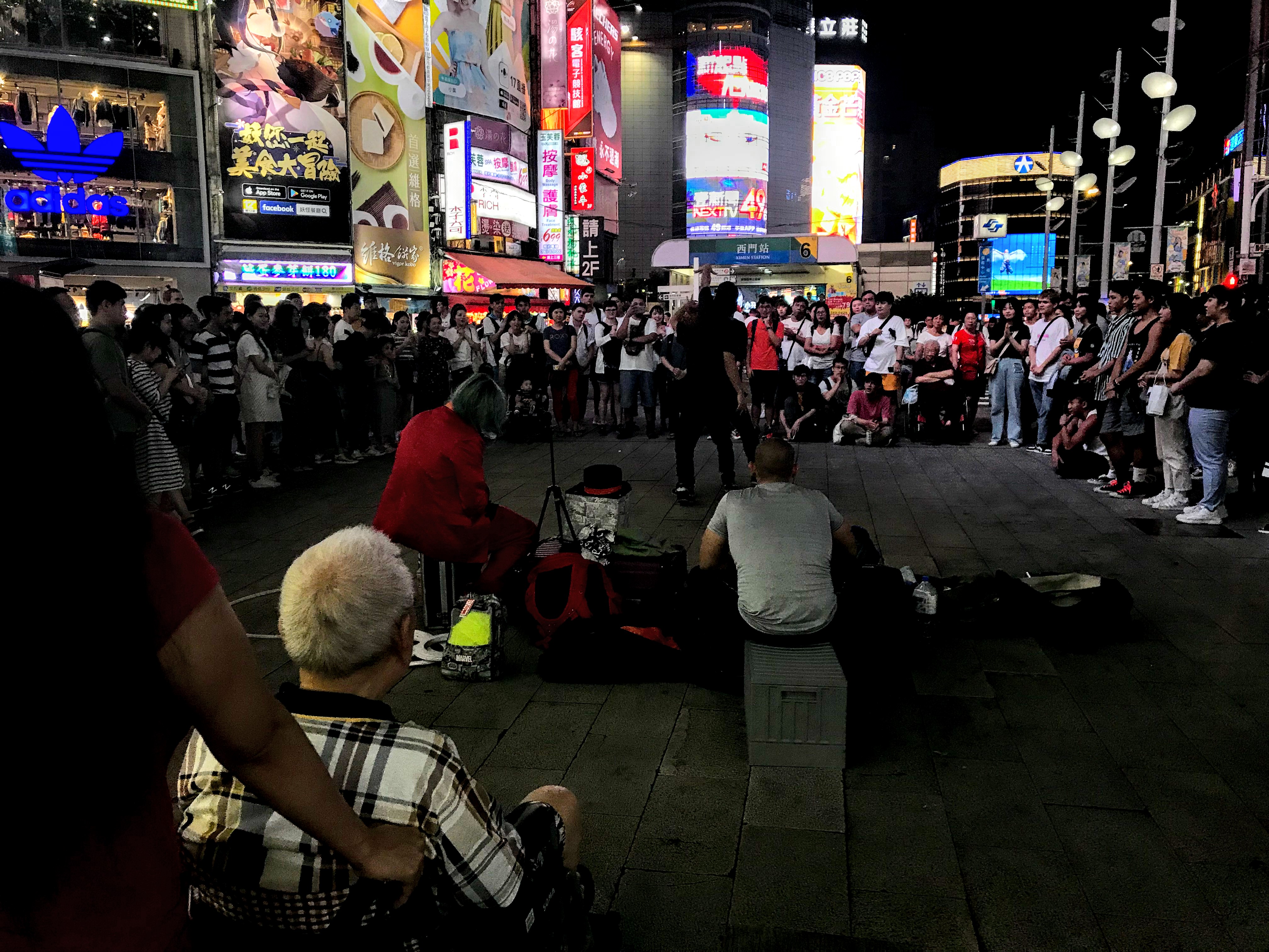 Performers in Ximen Square, Taipei, Taiwan