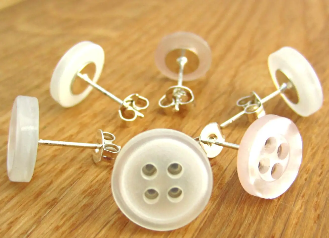 Button earrings by FrankieAndTheButtons