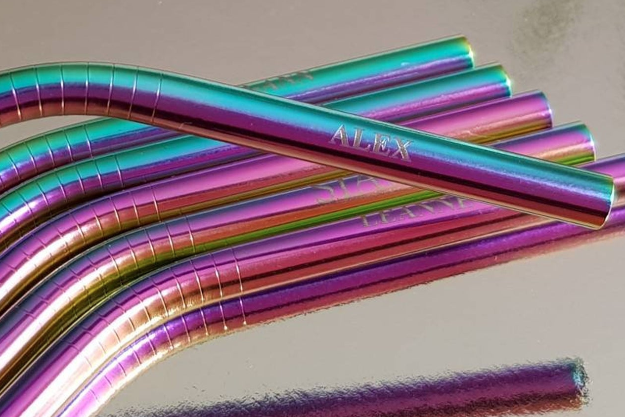 Engraved straws by NHKcrafts