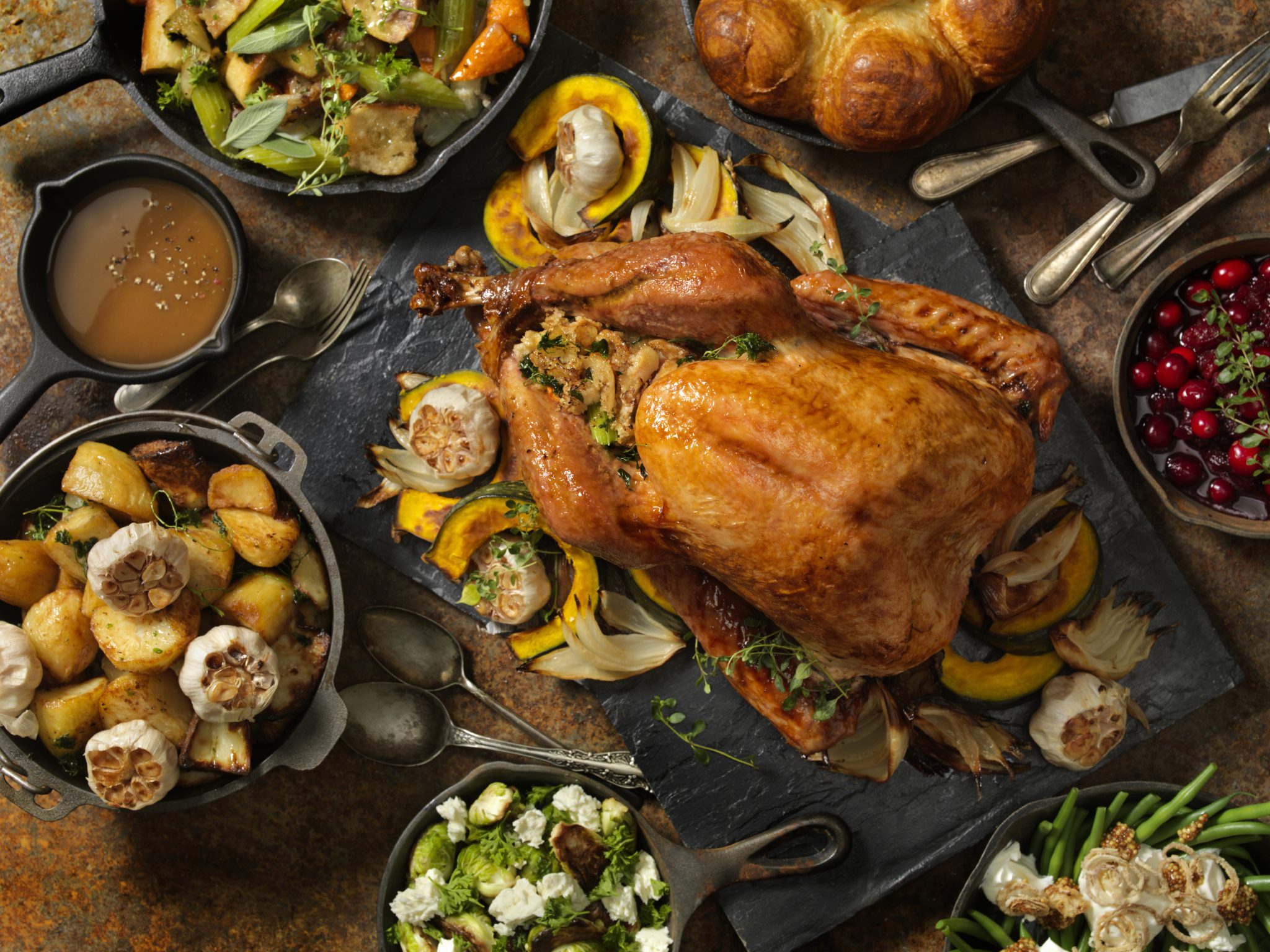 Roast Turkey Christmas Dinner, iStock