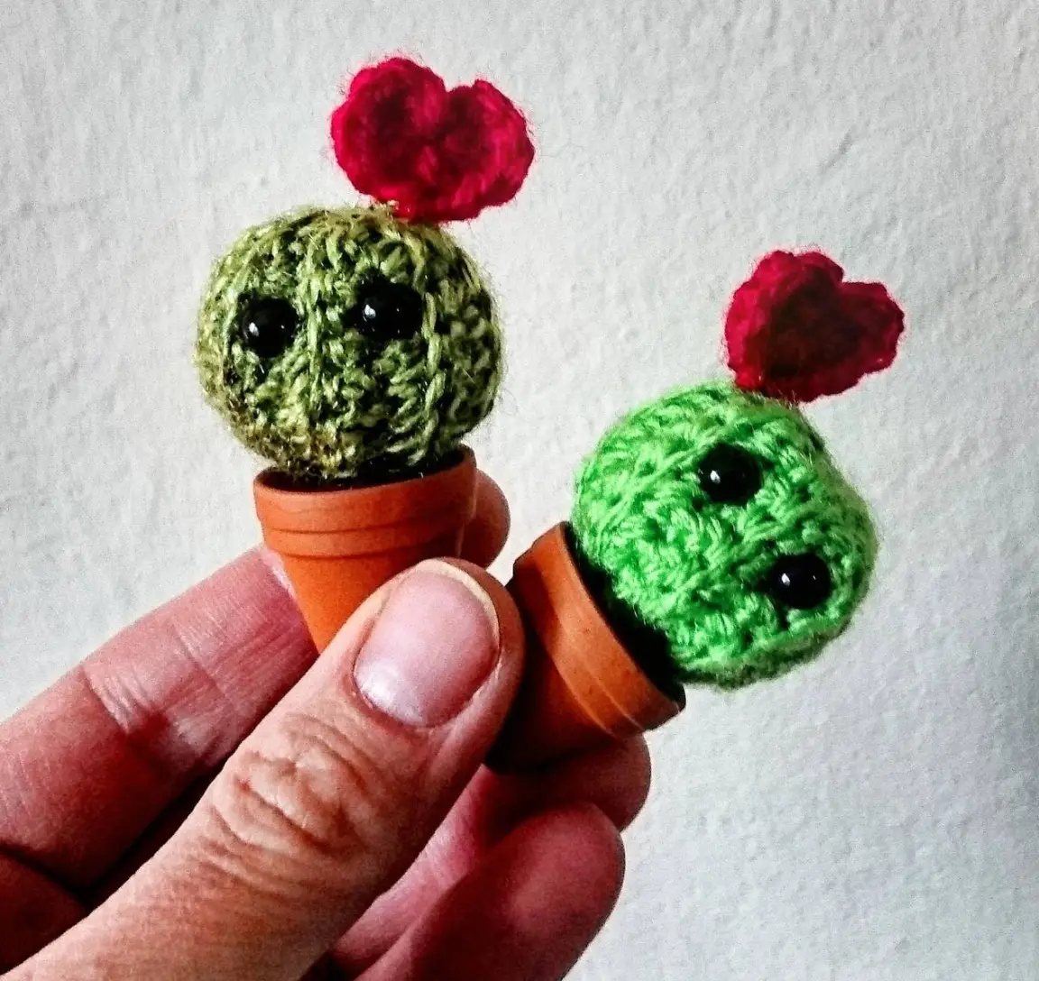 Crochet miniature cactus, Etsy