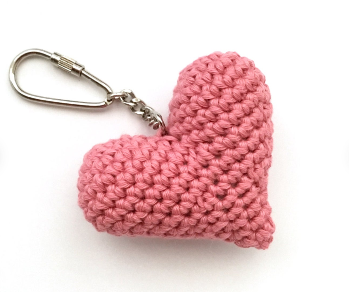 Crochet heart ring, Etsy