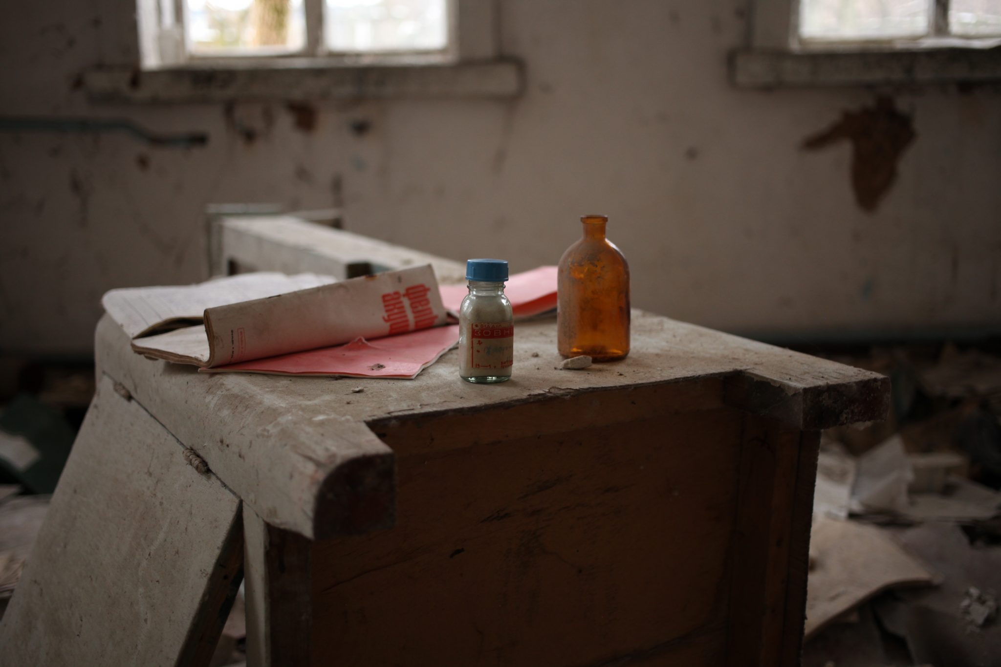  Bottles in old hospital in Zalissya