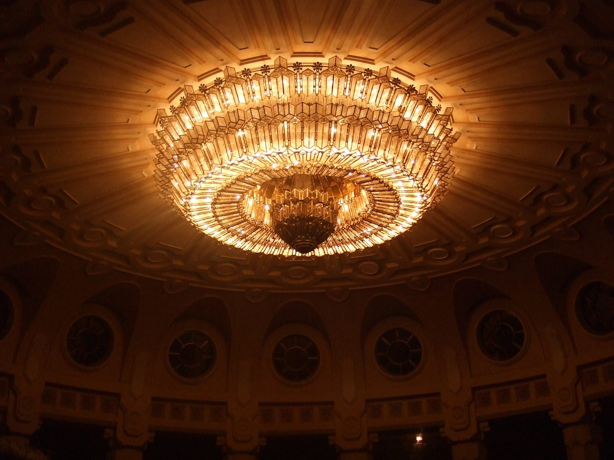 Chandelier in the Palace of Parliament, Bucharest